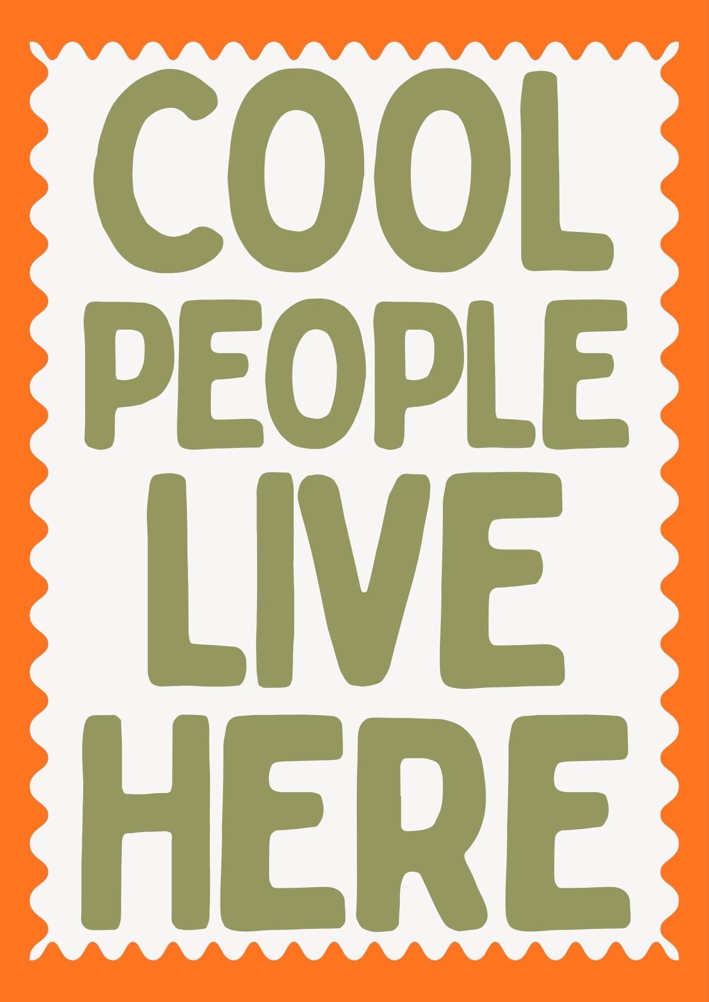 People Live Here Typography Print: Hallway Wall Art Poster