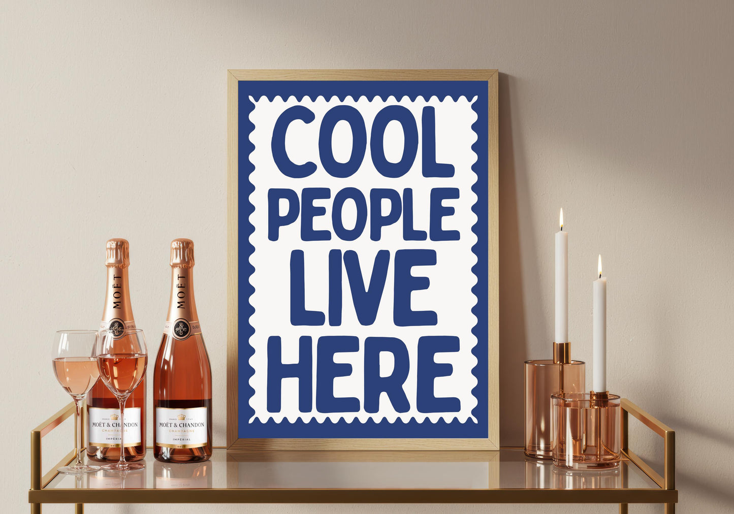 People Live Here Typography Print: Hallway Wall Art, Living Room Poster