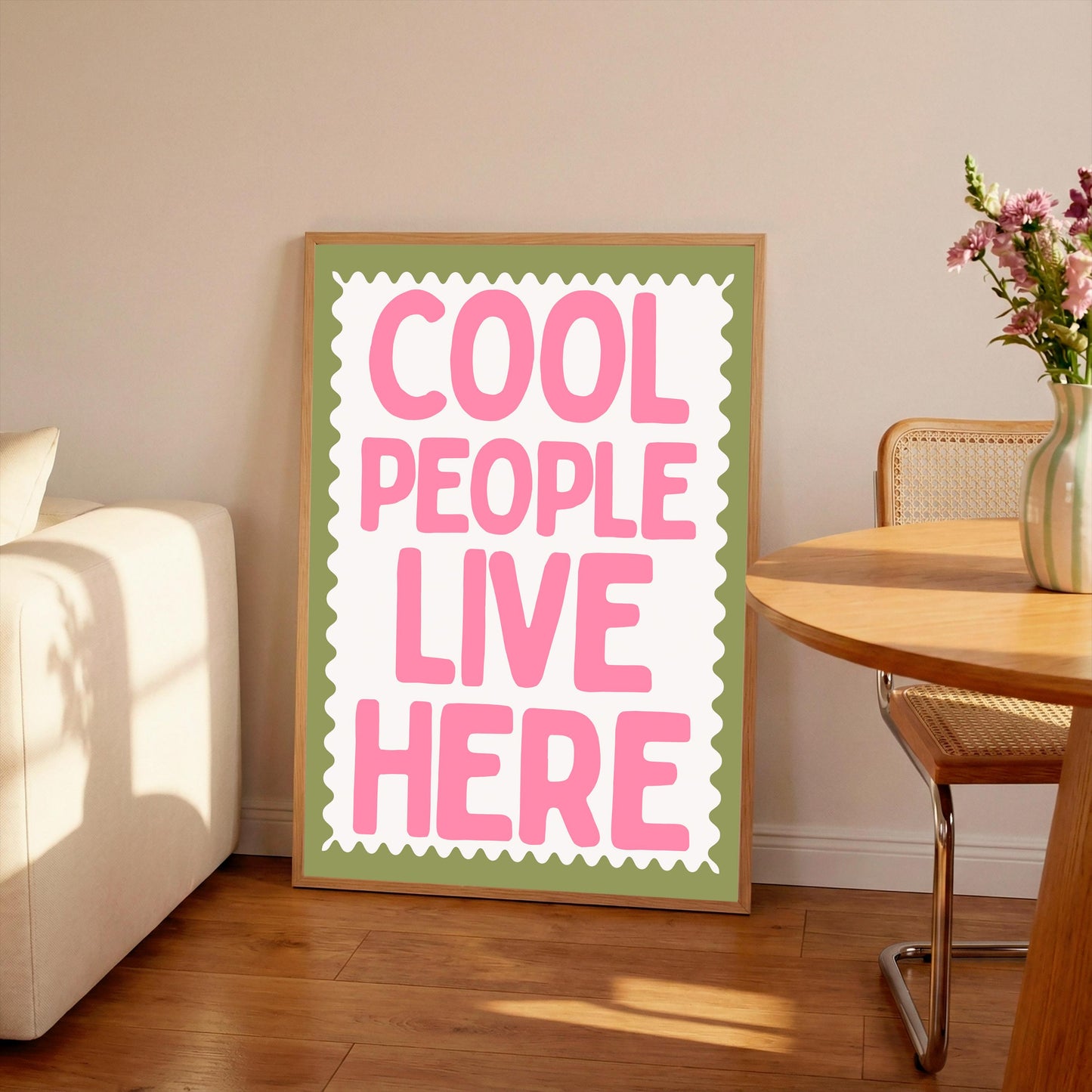 People Live Here Typography Print: Hallway Wall Art