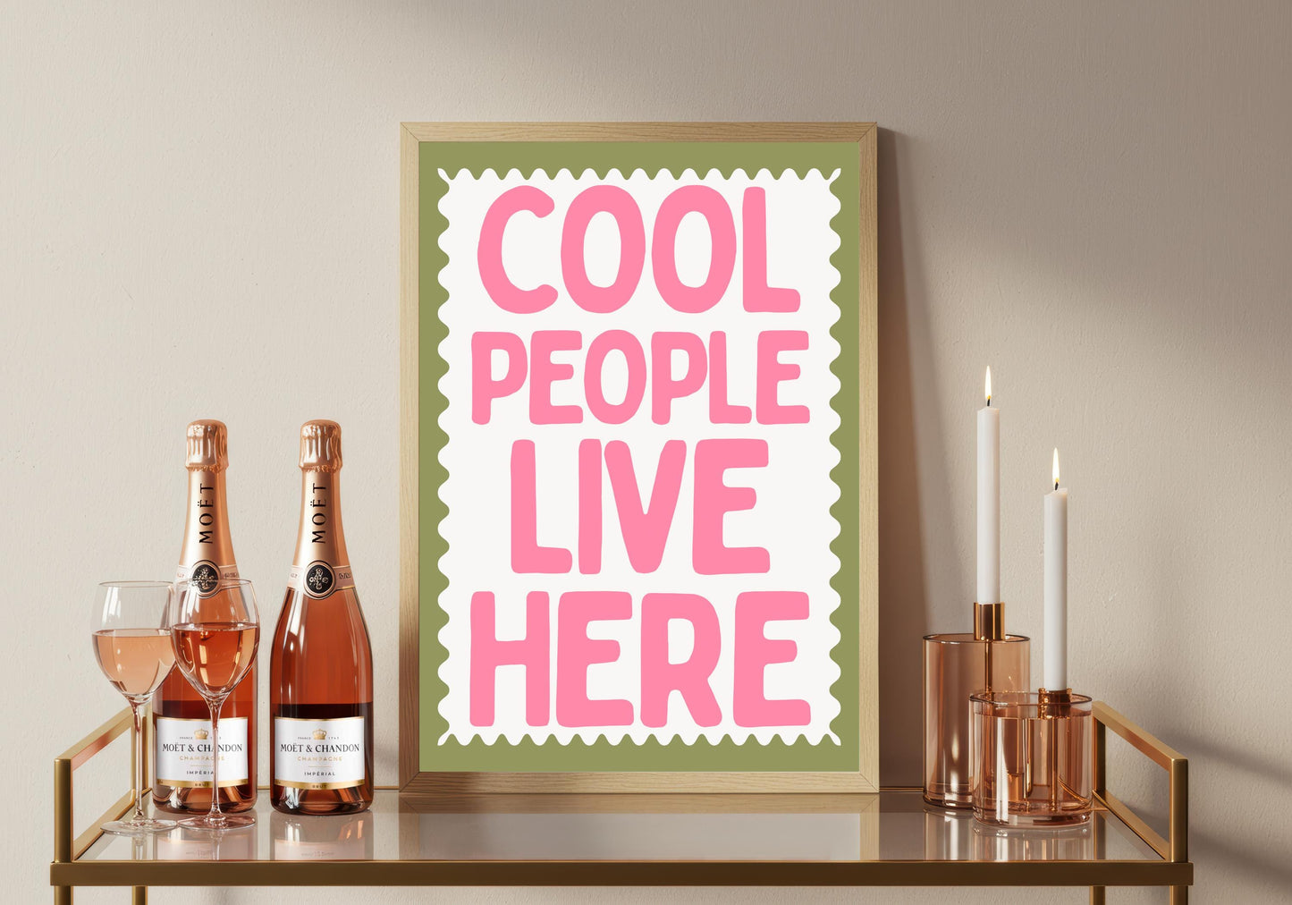 People Live Here Typography Print: Hallway Wall Art