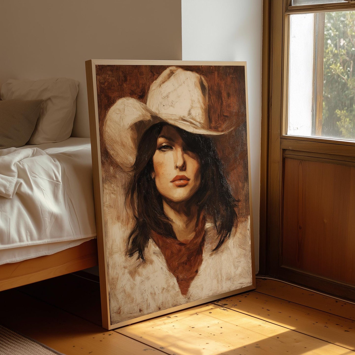 Cowgirl Print: Pretty Woman Hat Poster