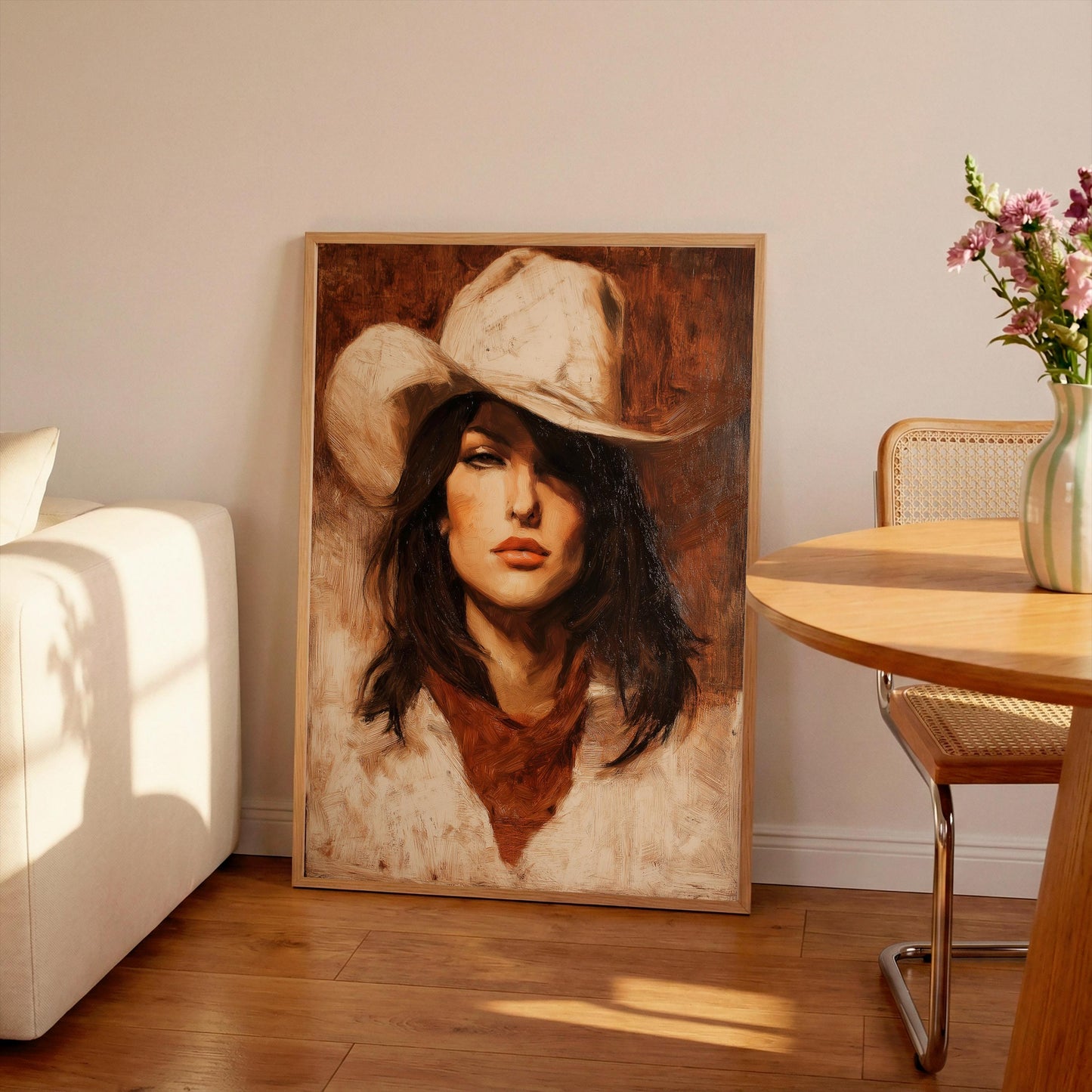 Cowgirl Print: Pretty Woman Hat Poster
