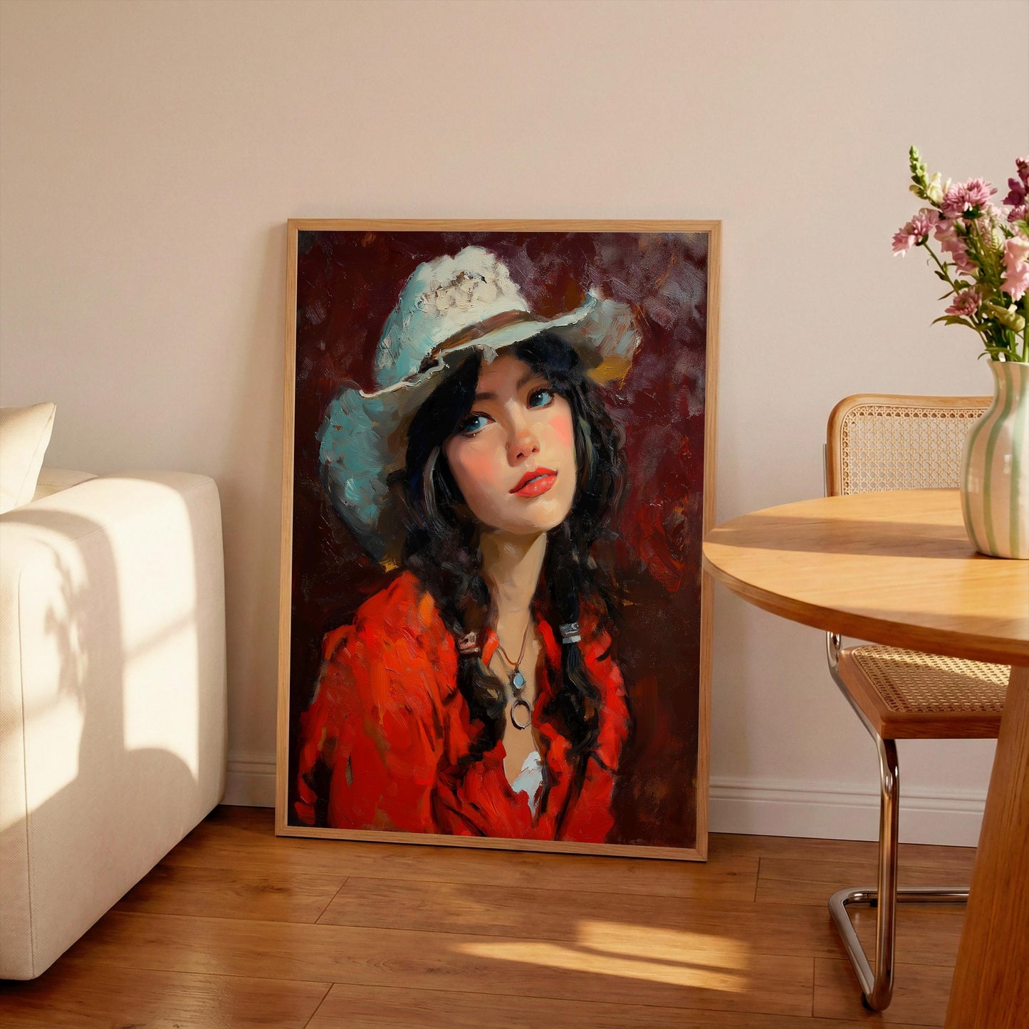 Cowgirl Print: PrettyWoman Wearing Hat Poster