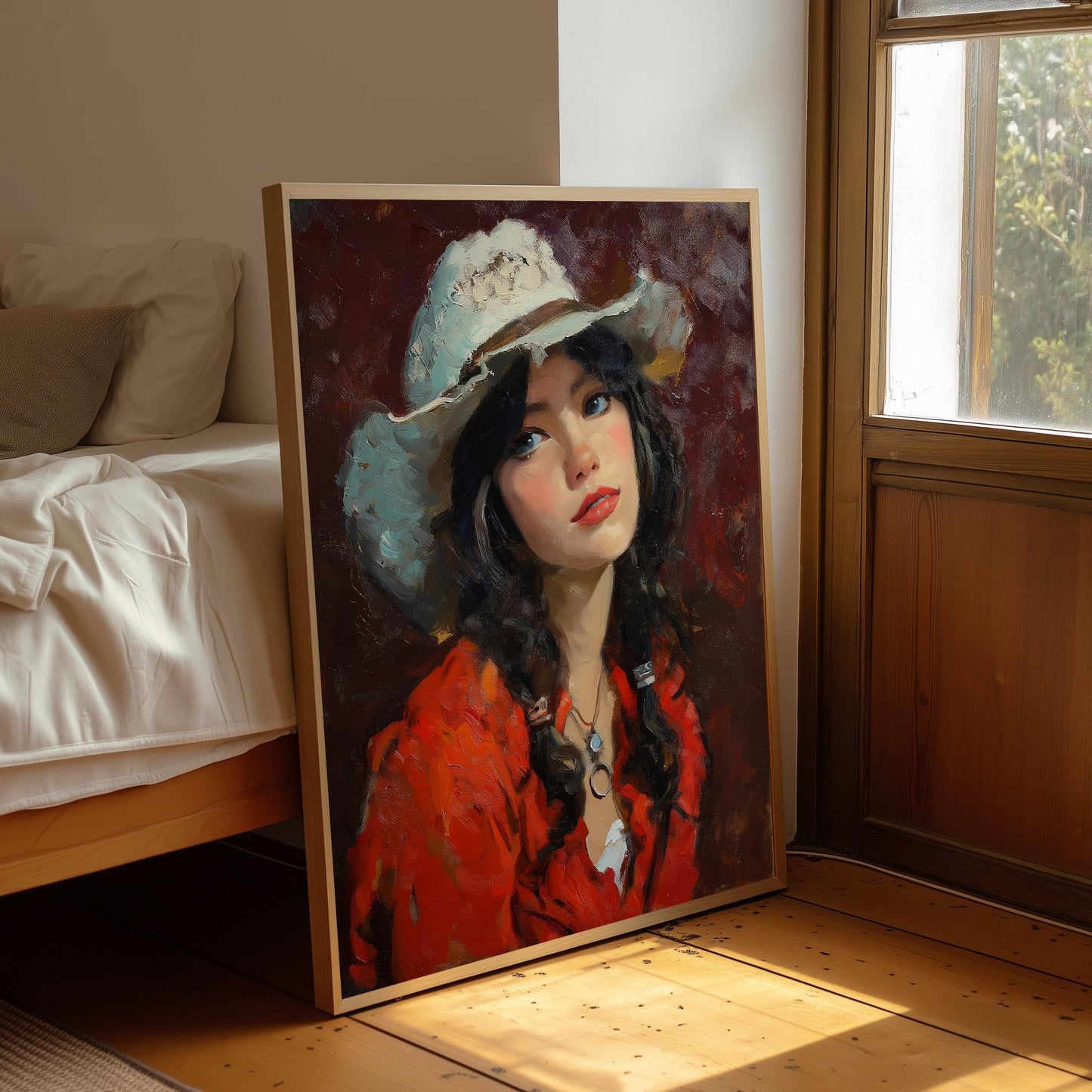 Cowgirl Print: PrettyWoman Wearing Hat Poster