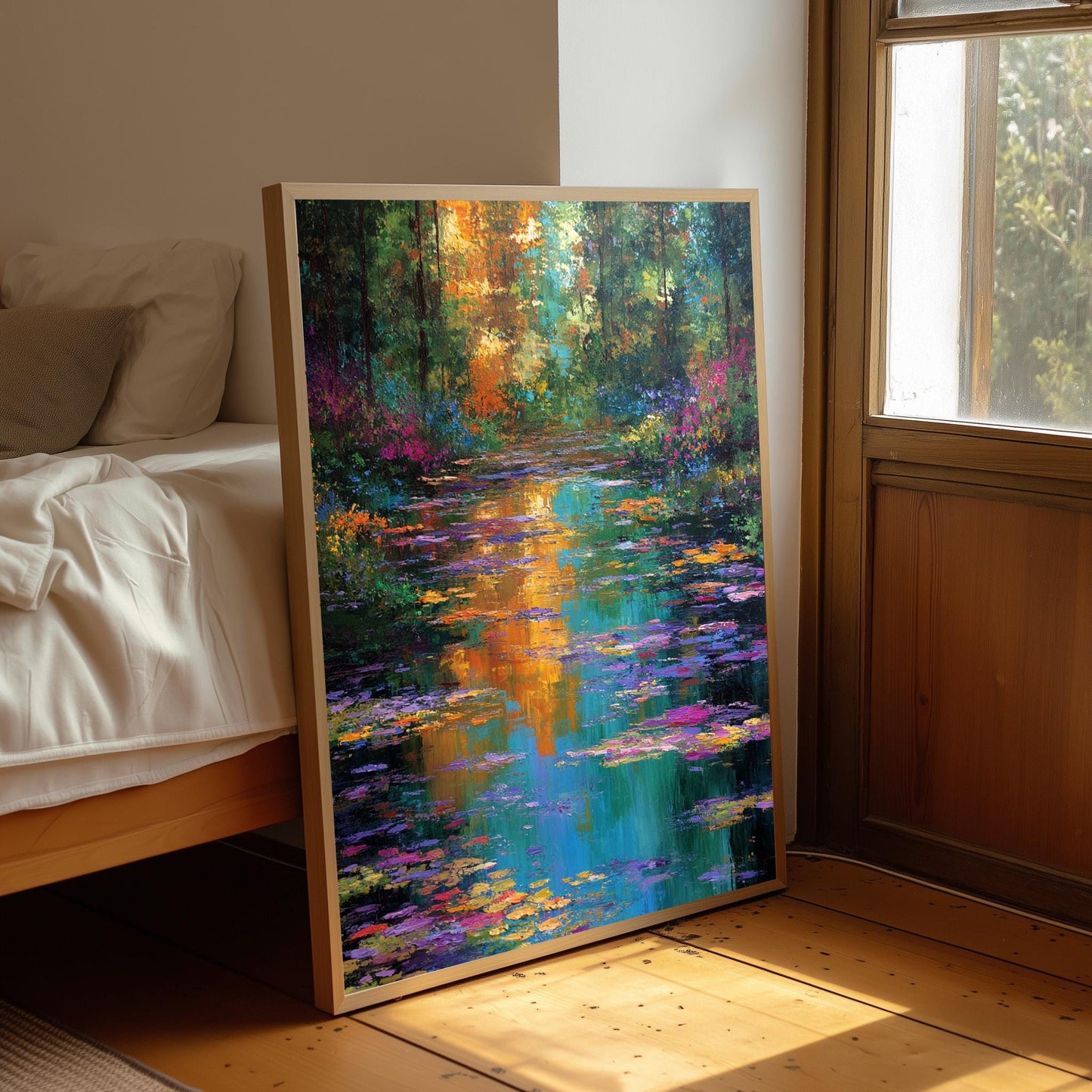 Claude Monet Inspired Print: Landscape Art, Vibrant Colours