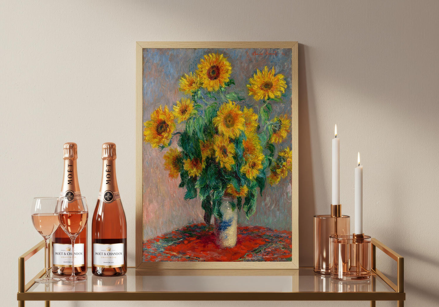Claude Monet Bunch of Sunflowers Print: Flower Art, Vibrant Colours