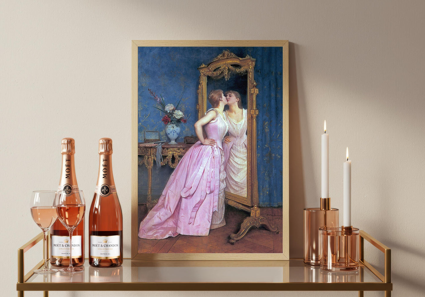 Auguste Toulmouche Art  Deco Print: Vanity
