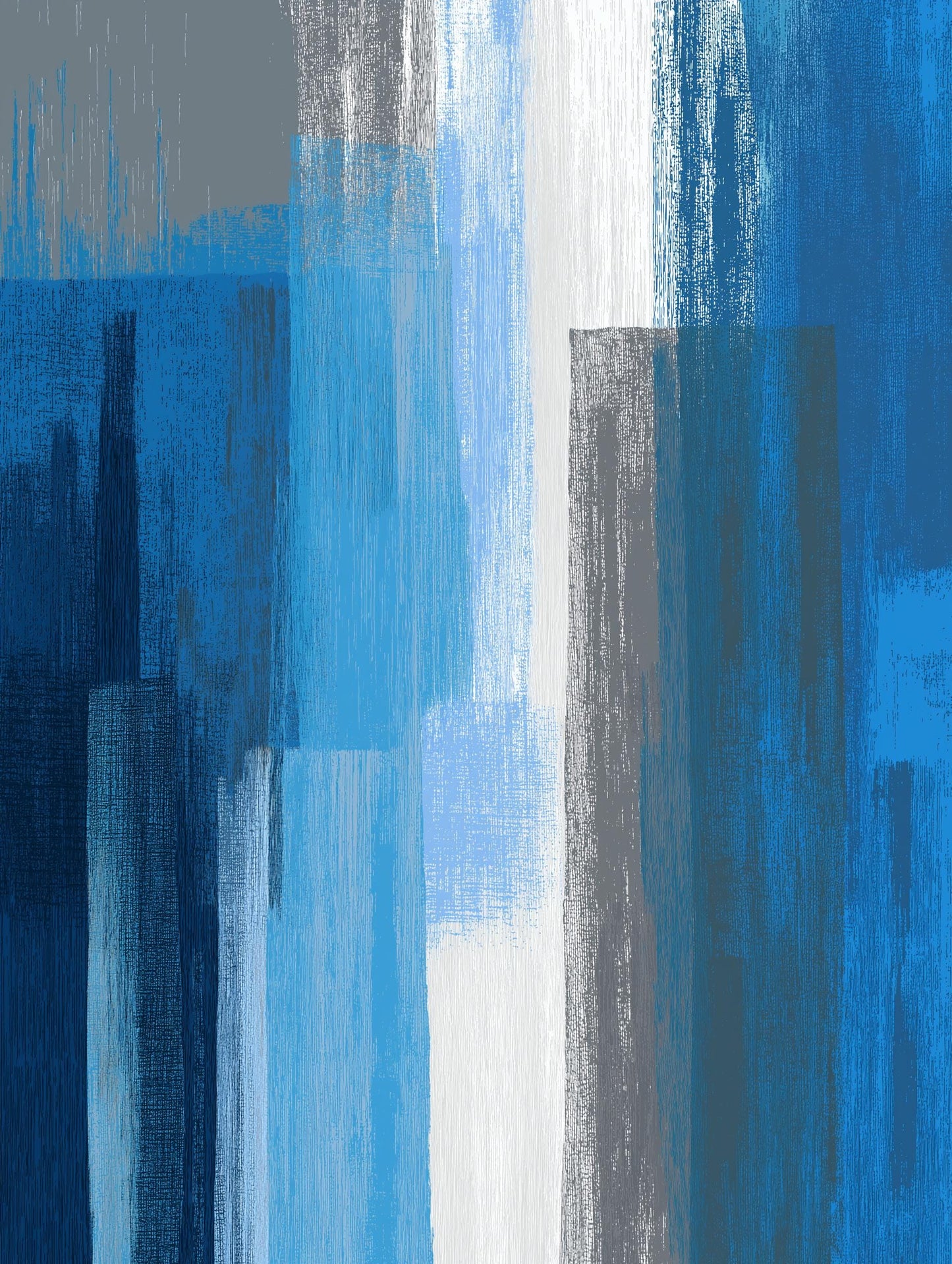 Abstract Wall Print: Colourful Boho Decor, Blue Shades