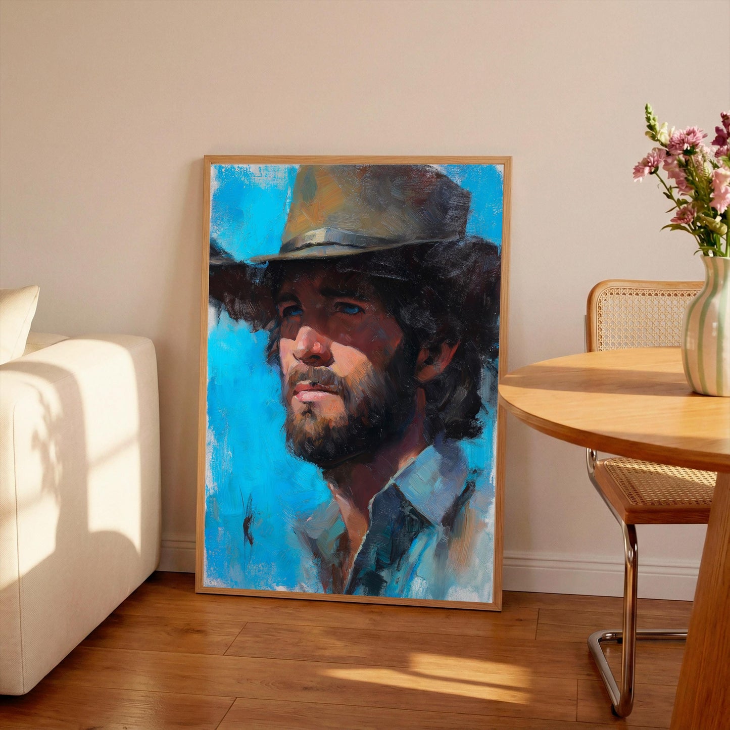 Cowboy Print: Rugged Masculine Man Poster