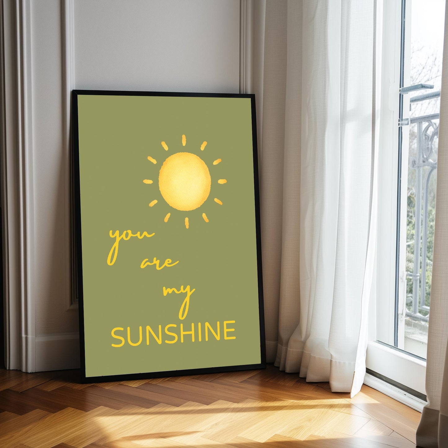 You Are My Sunshine Print, Baby Room Wall Art, Gender Neutral Nursery Poster