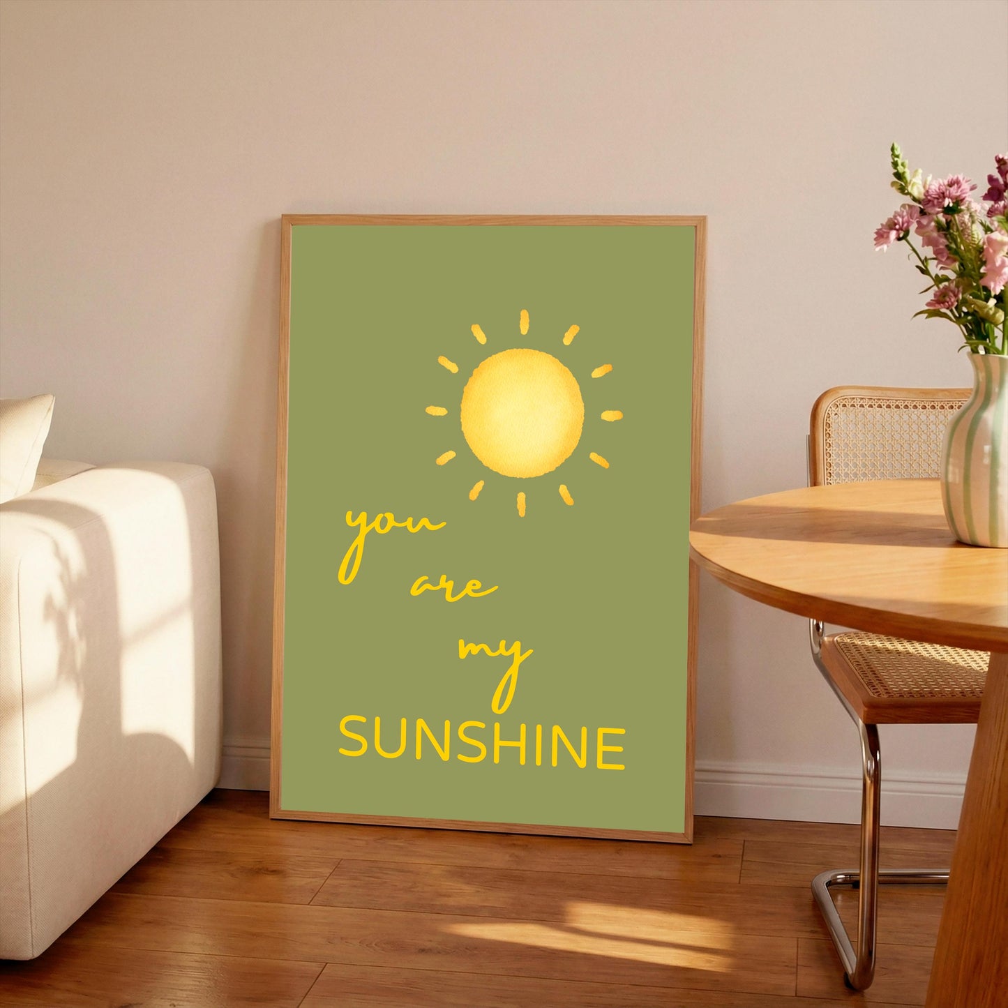 You Are My Sunshine Print, Baby Room Wall Art, Gender Neutral Nursery Poster