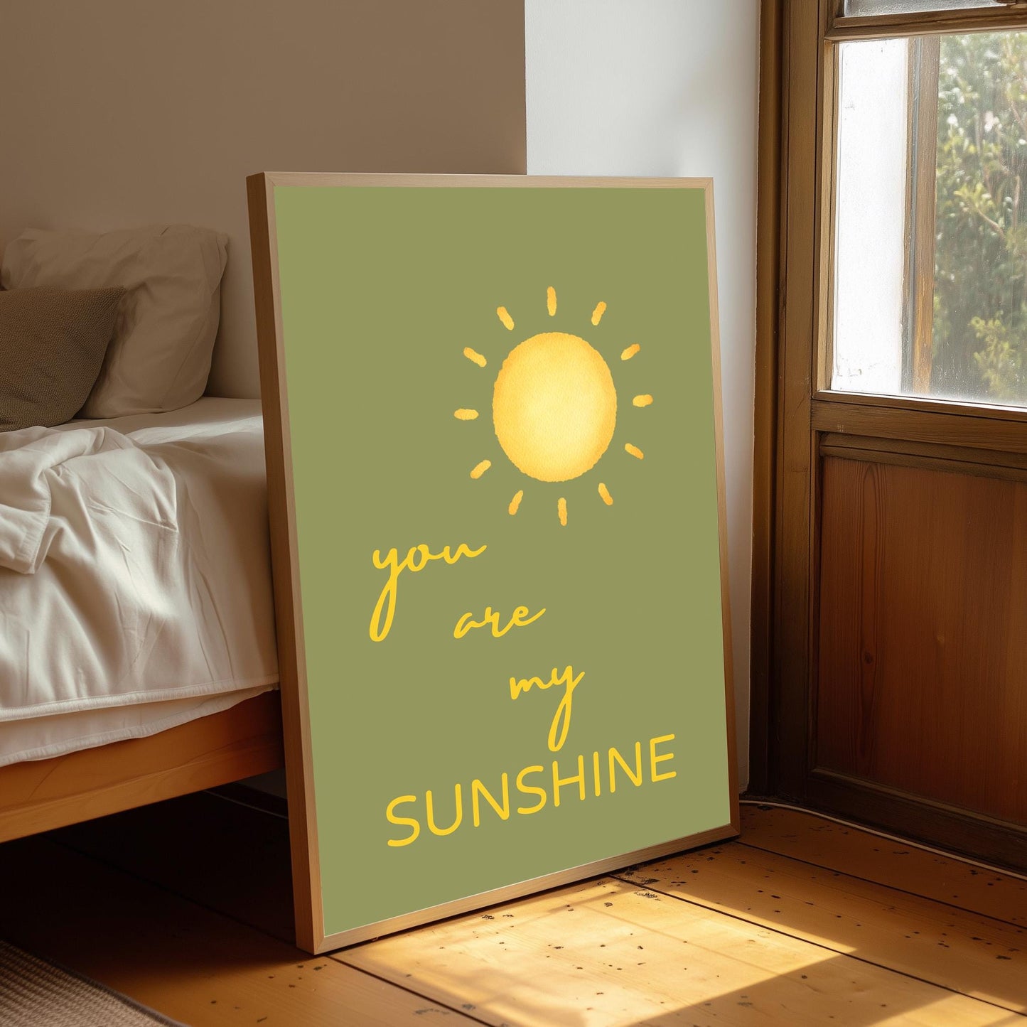 You Are My Sunshine Print, Baby Room Wall Art, Gender Neutral Nursery Poster