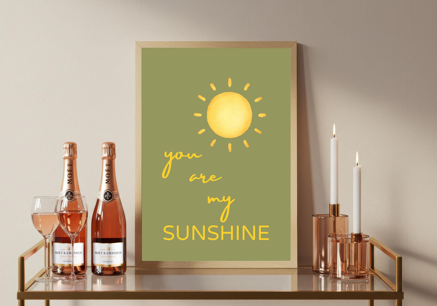 You Are My Sunshine Print, Baby Room Wall Art, Gender Neutral Nursery Poster