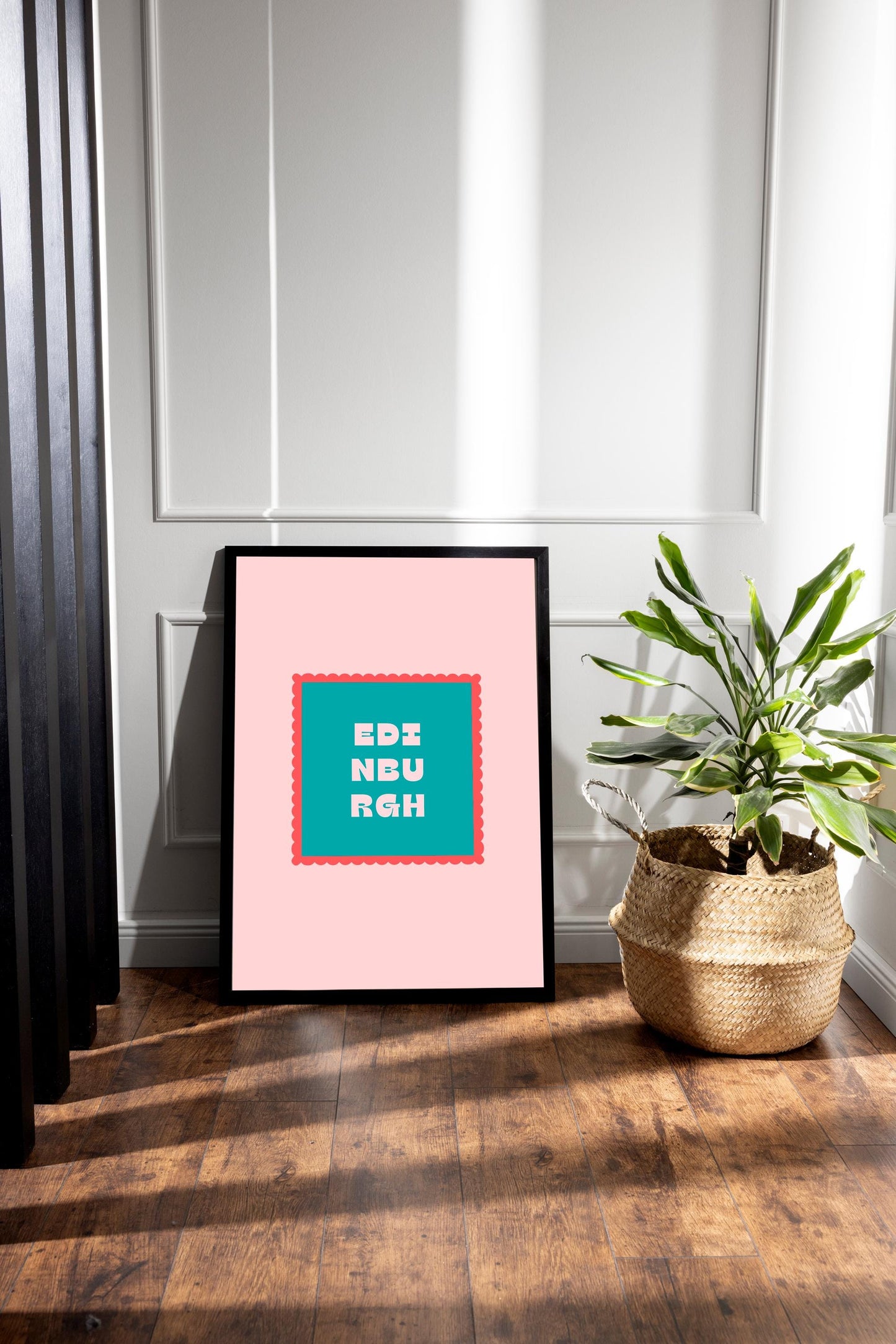 Edinburgh Typography Print, Colourful Retro Wall Art, Modern Living Poster