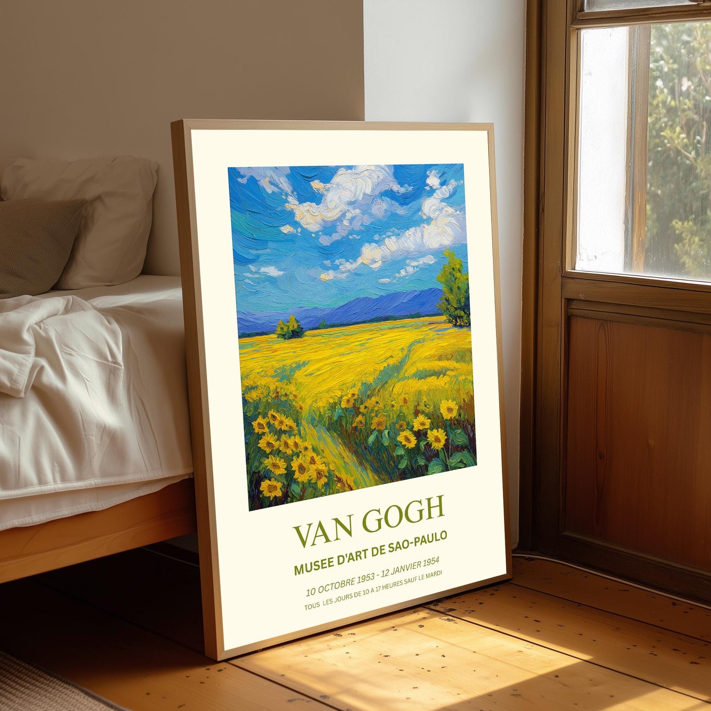 Van Gogh Art Print - Impressionist Wall Art - Museum Grade Sunflower Landscape