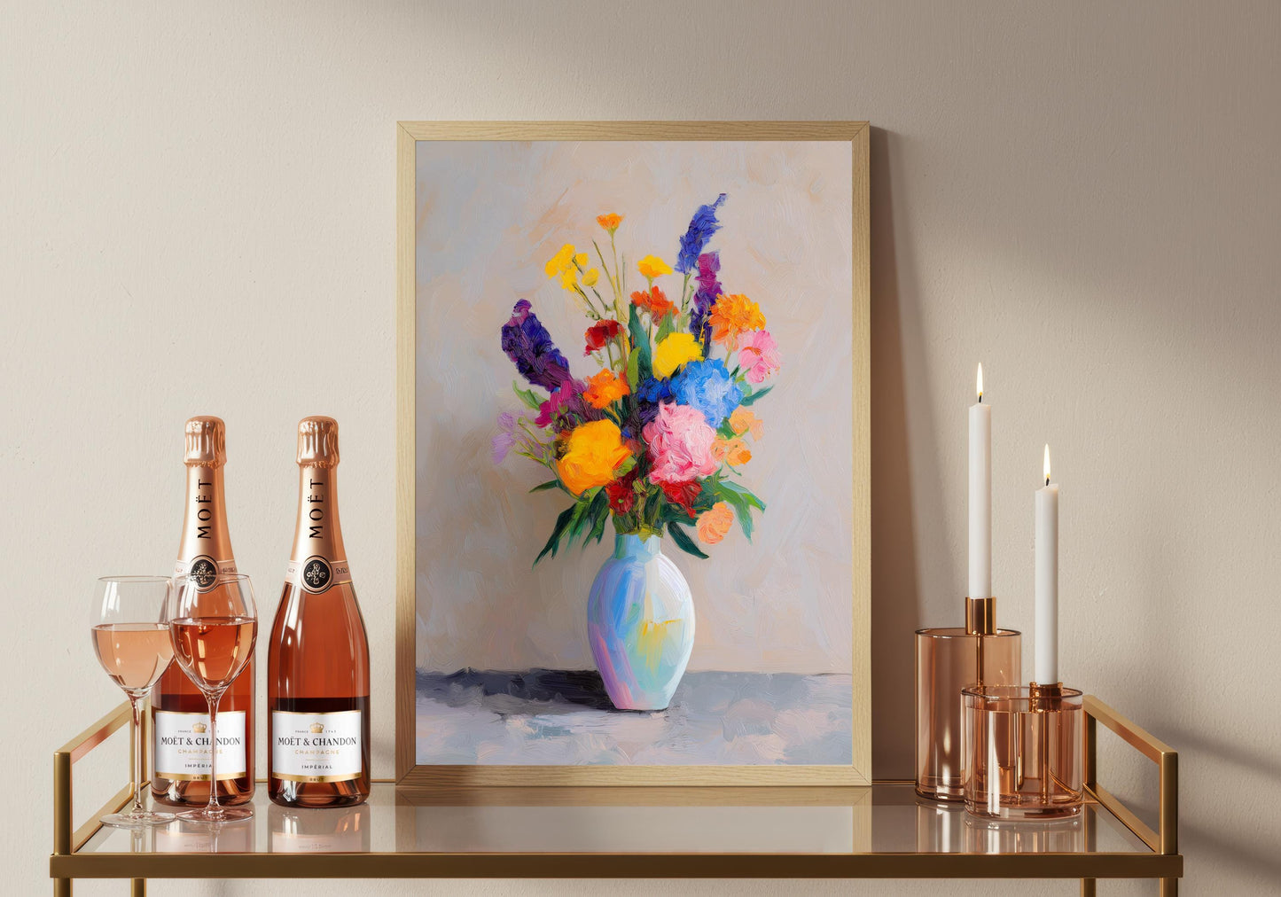 Henri Matisse Style Flower Vase Exhibition Print – Bold Floral Wall Art