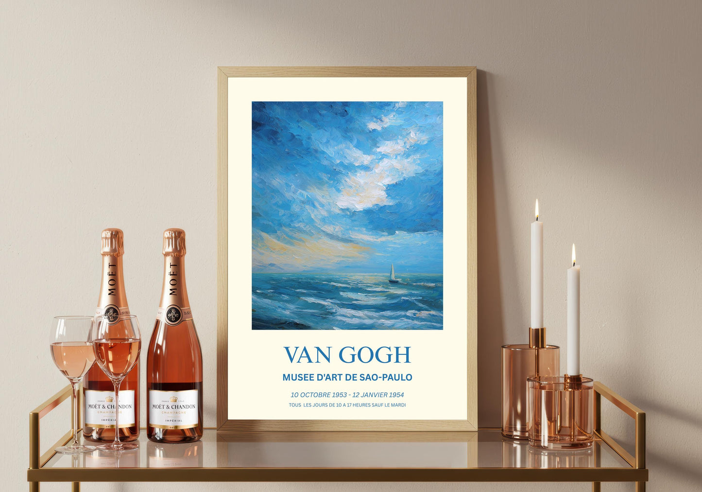 Van Gogh Art Print - Impressionist Wall Art - Museum Grade,  Seascape Poster