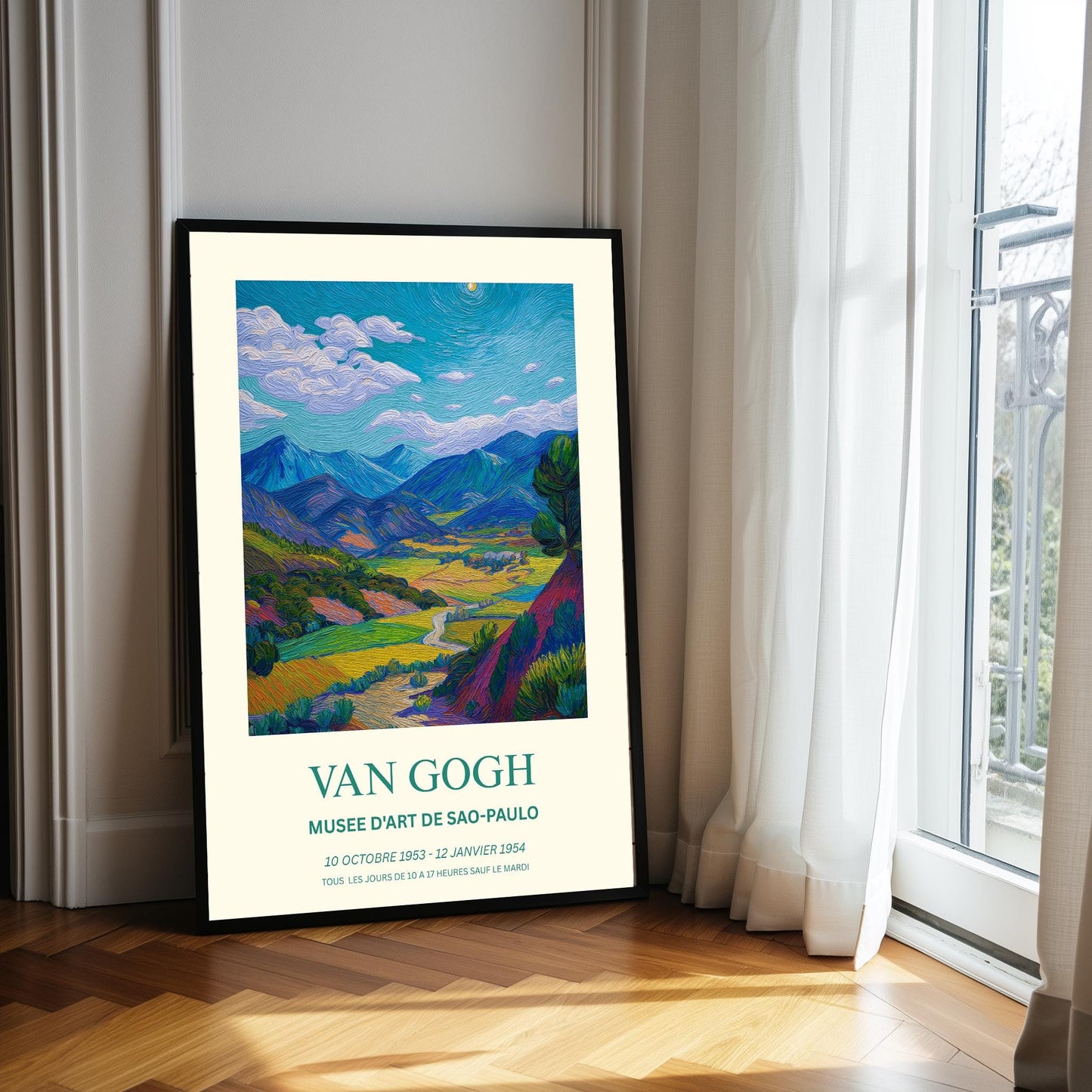 Van Gogh Art Print - Impressionist Wall Art - Museum Grade,  Mountain Landscape Poster