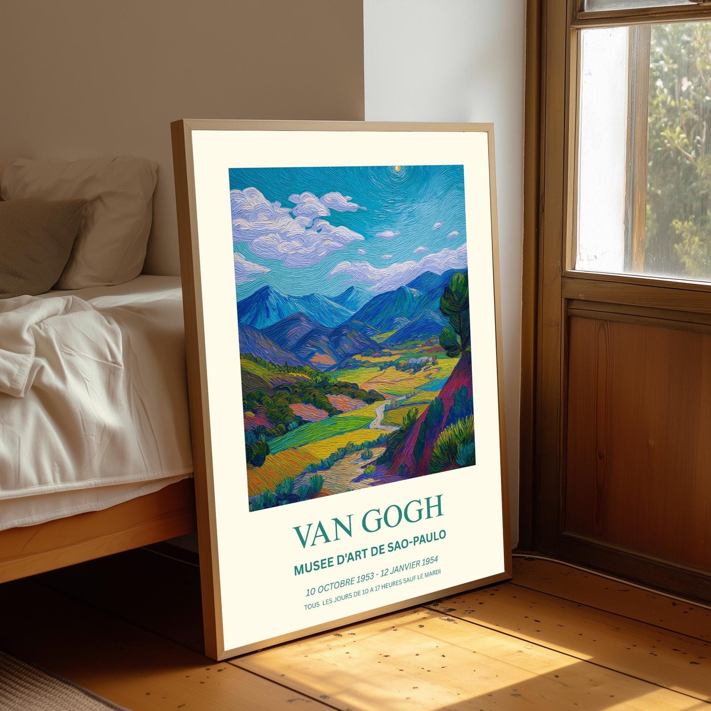 Van Gogh Art Print - Impressionist Wall Art - Museum Grade,  Mountain Landscape Poster