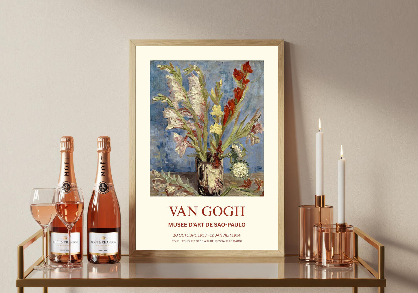 Van Gogh Art Print - Impressionist Wall Art - Museum Grade,  Colourful  Flower Poster