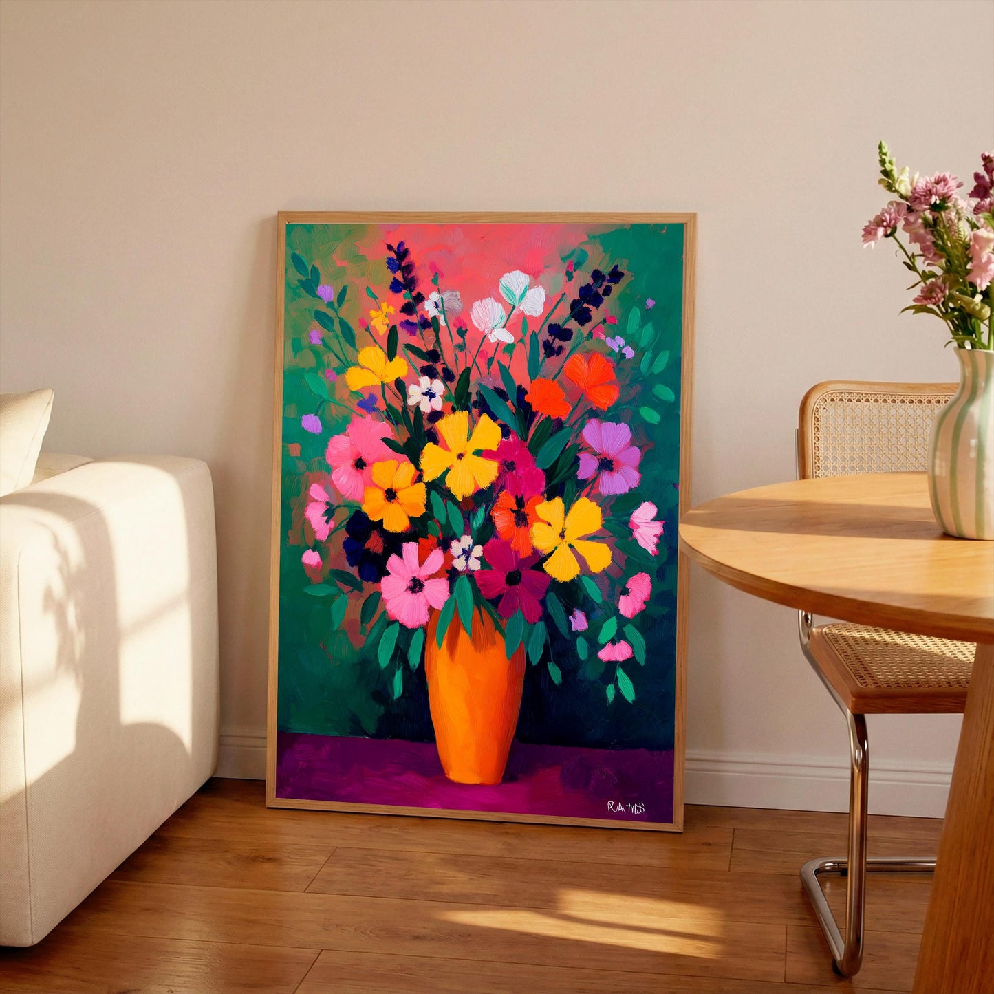 Henri Matisse Style Flower Vase Print – Vibrant Floral Wall Art