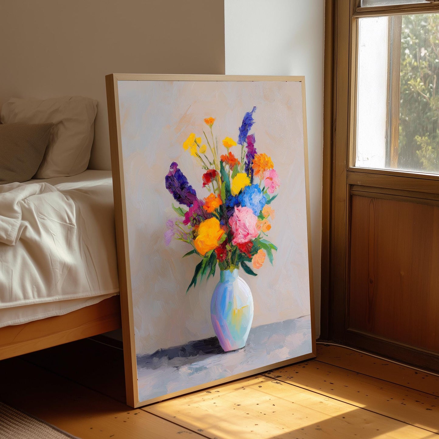 Henri Matisse Style Flower Vase Exhibition Print – Bold Floral Wall Art