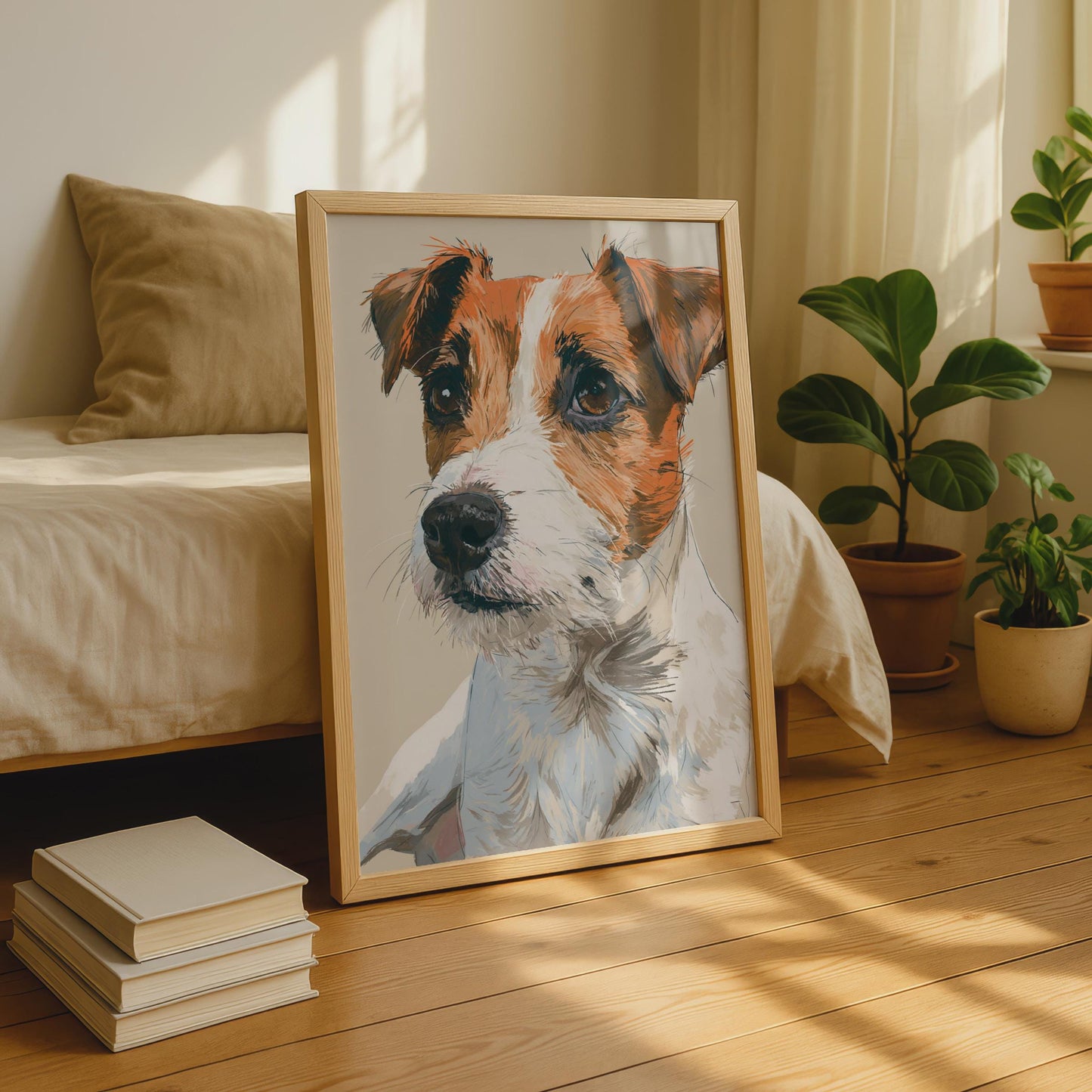 Jack Russell Terrier Print, Dog Portrait Poster, Sketch Style Wall Art, Dog Lover Gift