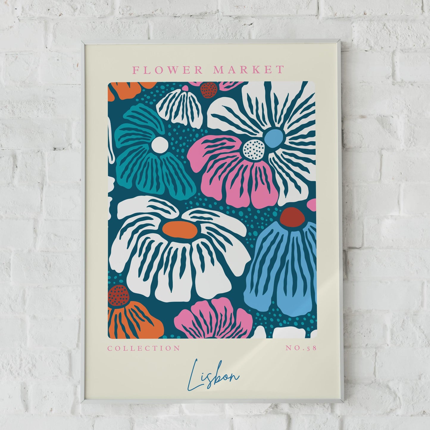 Flower Market Print, Floral Wall Art, Lisbon Collection No.58, Vibrant Home Decor, Colourful