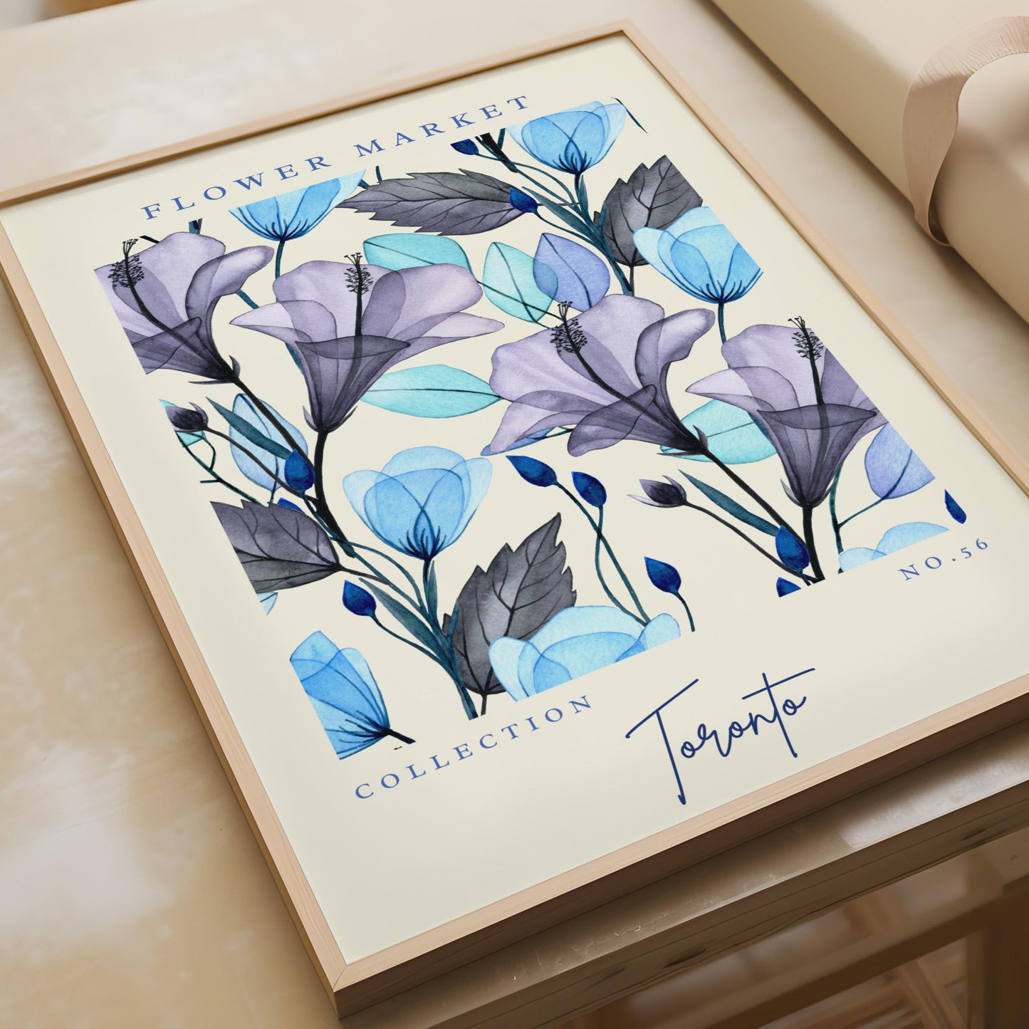 Flower Market Watercolour Art Print, Toronto Collection No.56, Floral Wall Decor, Botanical Art