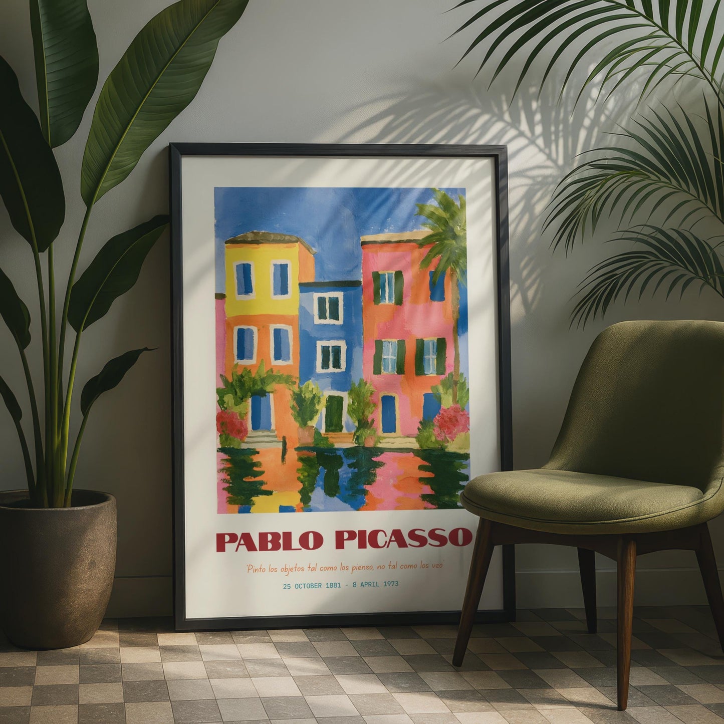 Vibrant Pablo Picasso Art Print, Colourful House Wall Art, Modern Home Decor, Artist Tribute
