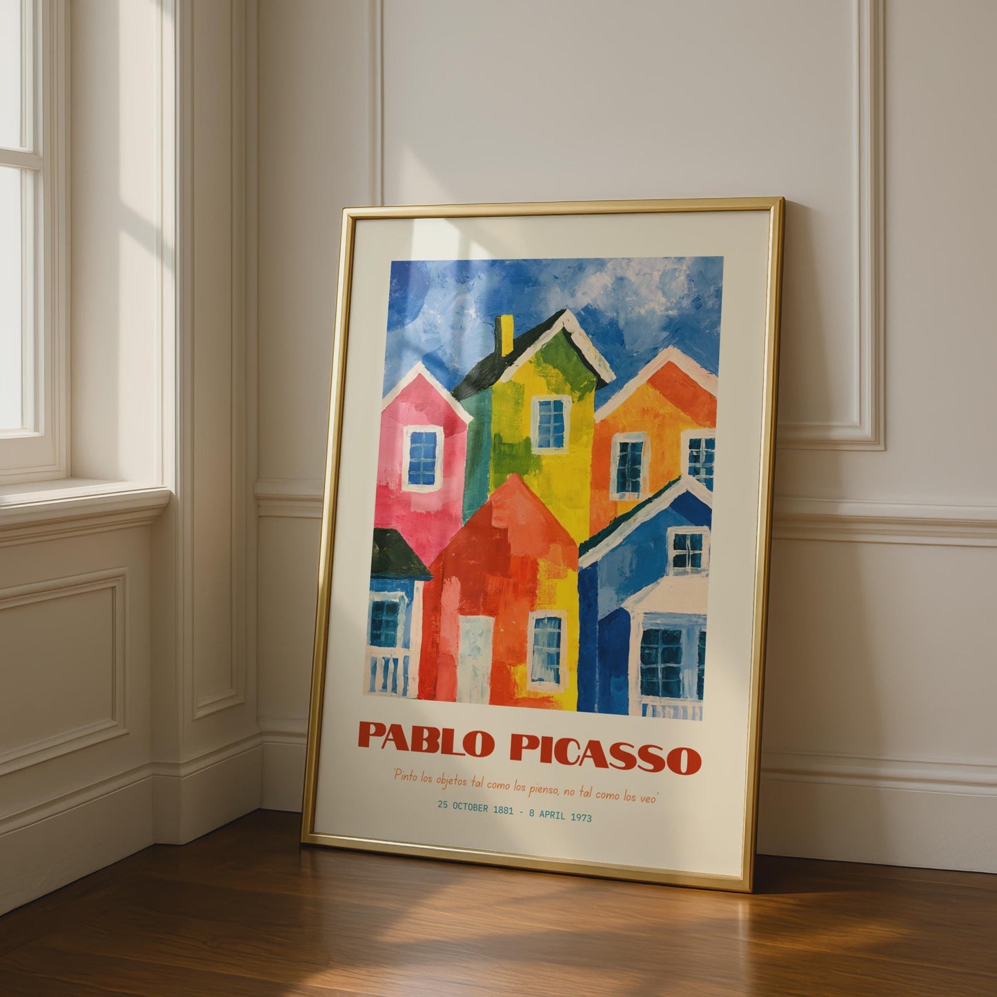 Pablo Picasso Colourful House Art Print, Abstract Wall Decor, Vibrant Home Artwork, 20th Century