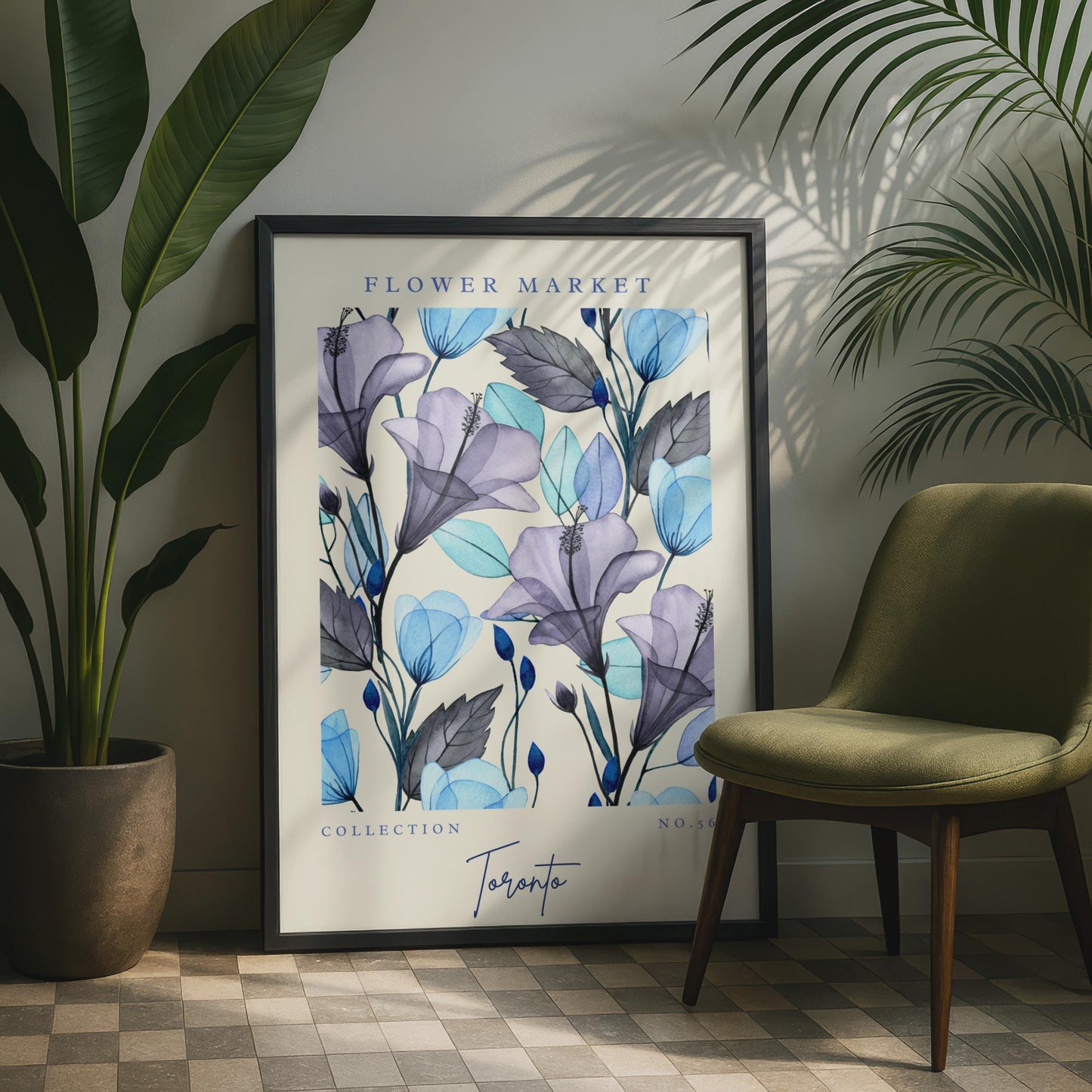 Flower Market Watercolour Art Print, Toronto Collection No.56, Floral Wall Decor, Botanical Art