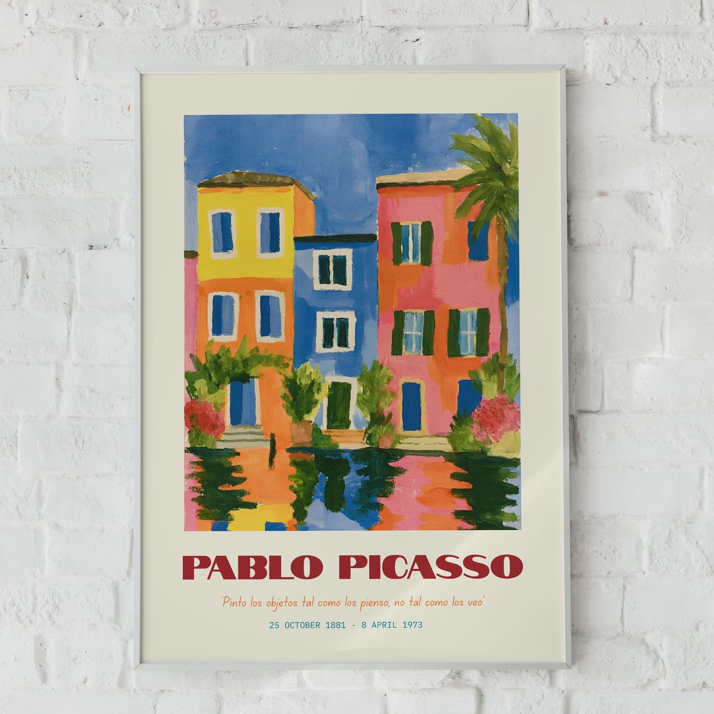 Vibrant Pablo Picasso Art Print, Colourful House Wall Art, Modern Home Decor, Artist Tribute