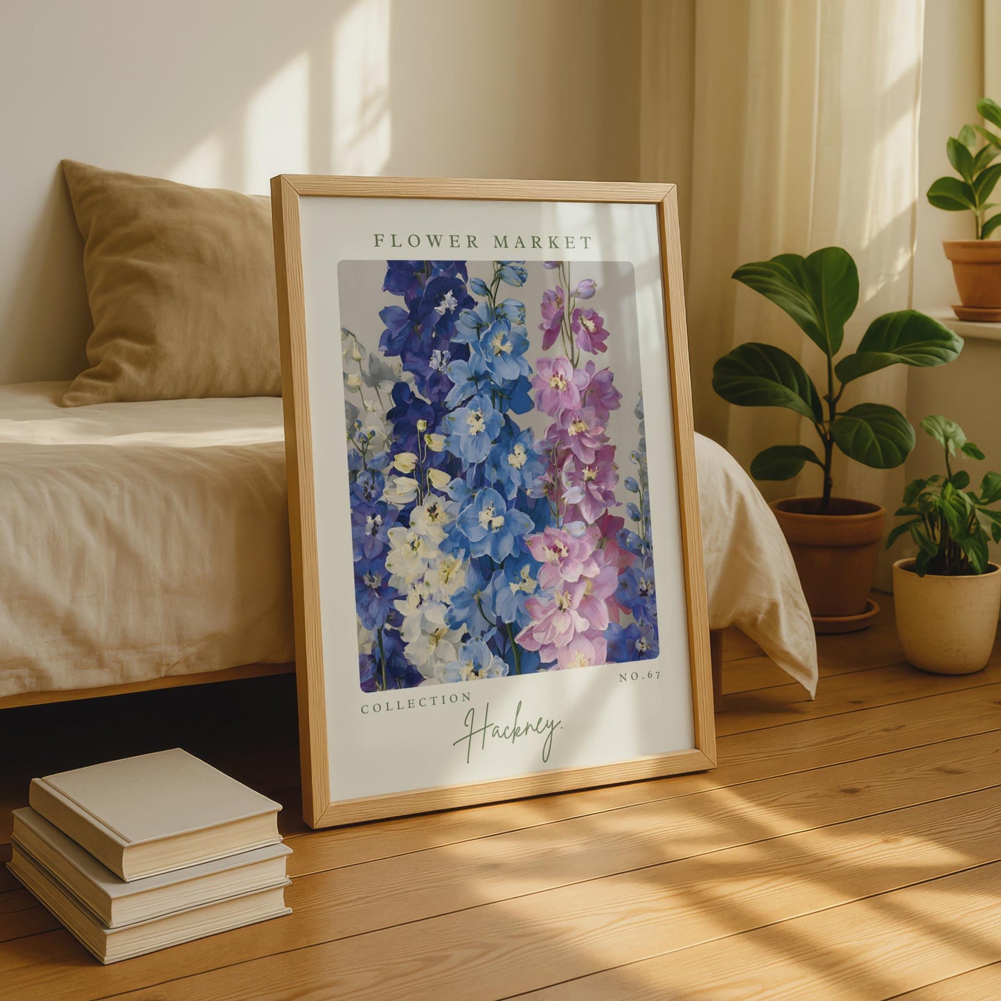 Flower Market Art Print, Colourful Flower Poster, Floral Wall Art, Hackney Collection, Home Decor
