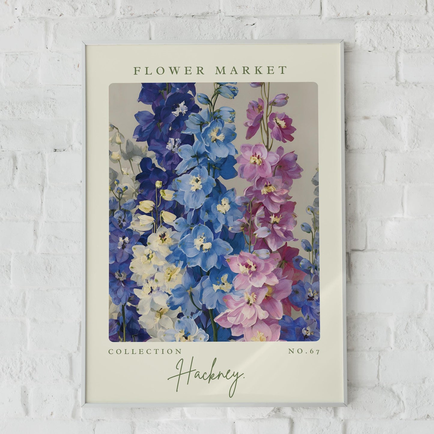 Flower Market Art Print, Colourful Flower Poster, Floral Wall Art, Hackney Collection, Home Decor