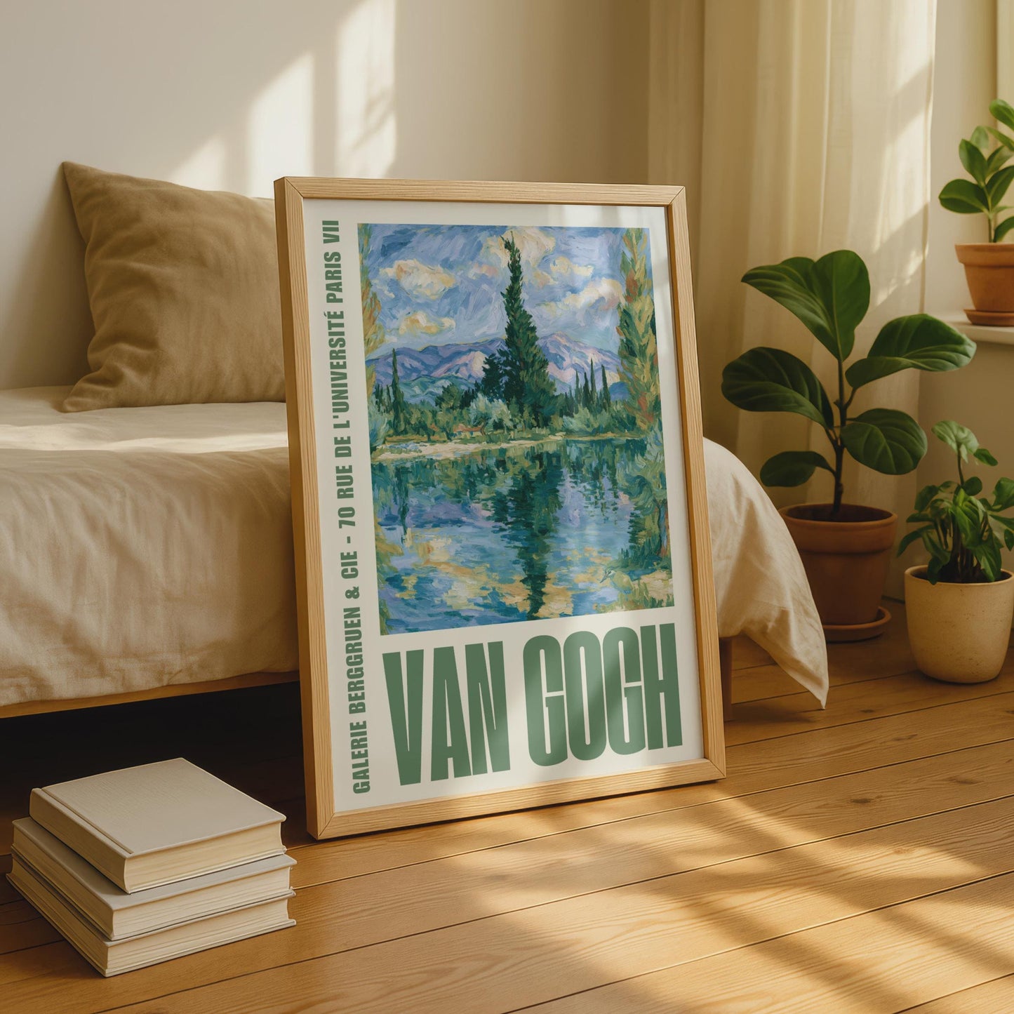 Van Gogh Exhibition Poster, Galerie Berggruen Paris, Landscape Wall Art Print