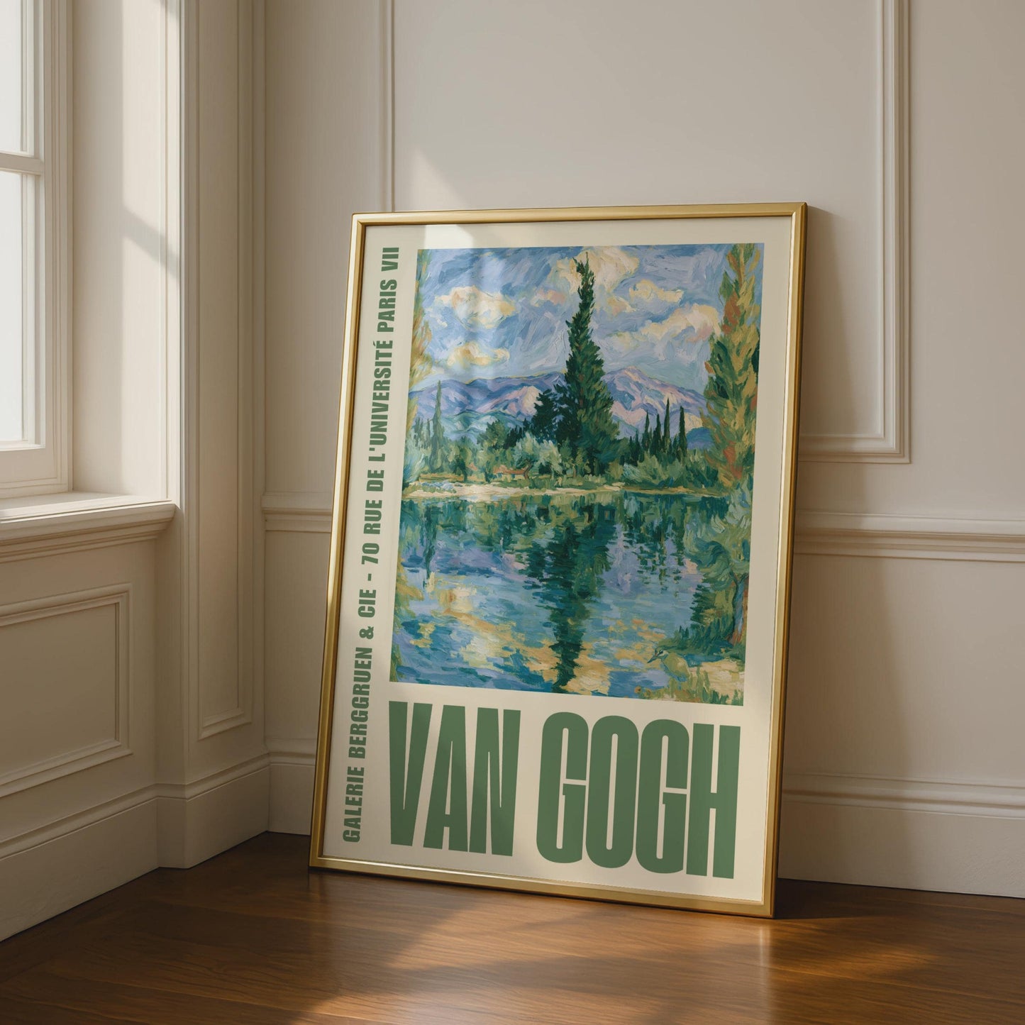 Van Gogh Exhibition Poster, Galerie Berggruen Paris, Landscape Wall Art Print