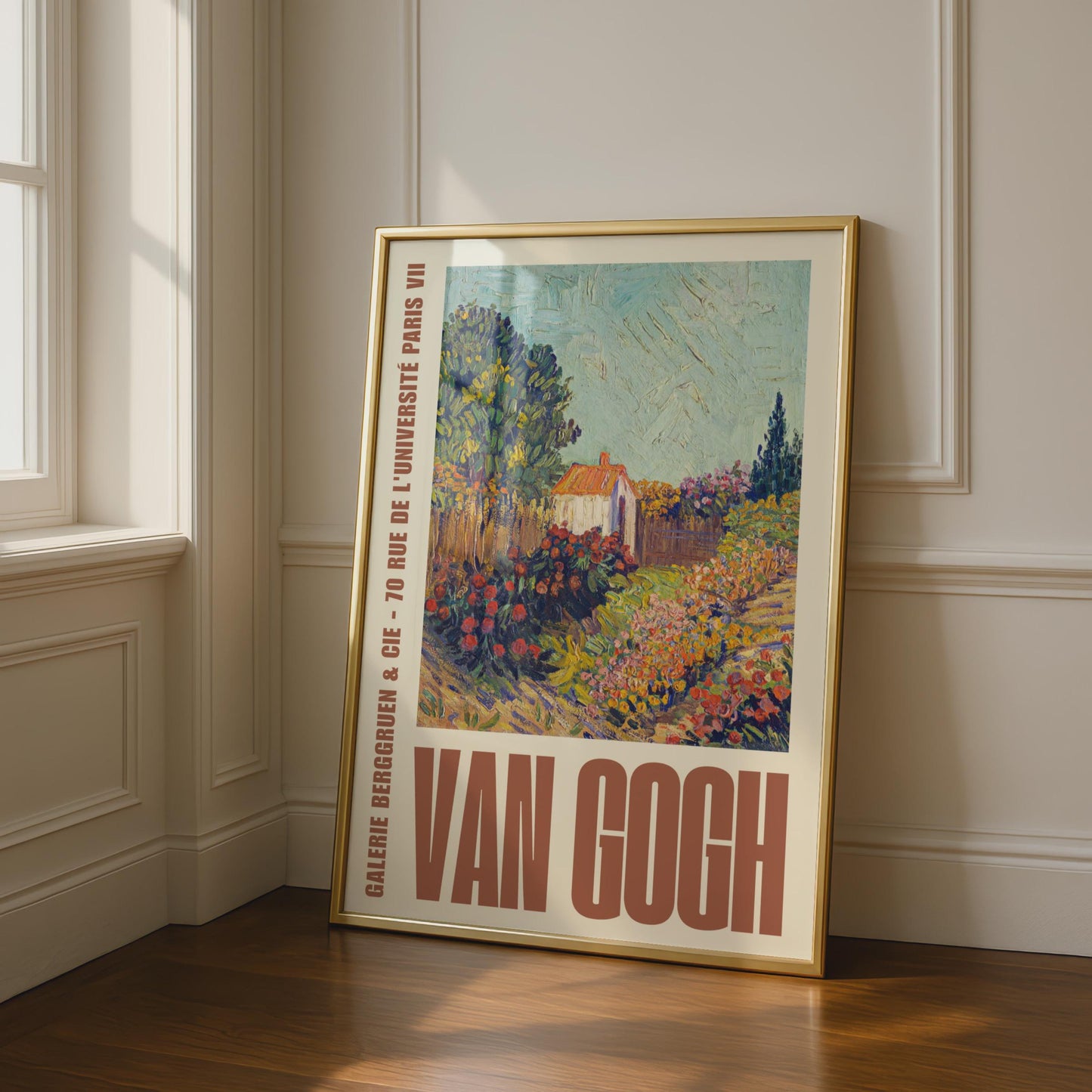 Van Gogh Garden Poster, Galerie Berggruen Paris Exhibition Print, Floral Wall Art