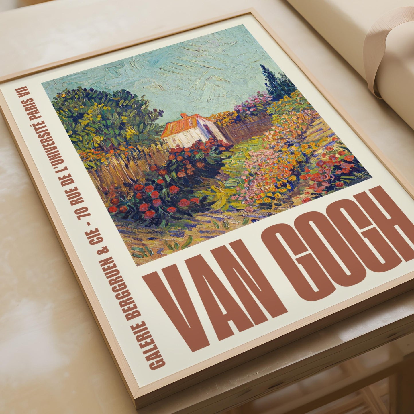 Van Gogh Garden Poster, Galerie Berggruen Paris Exhibition Print, Floral Wall Art