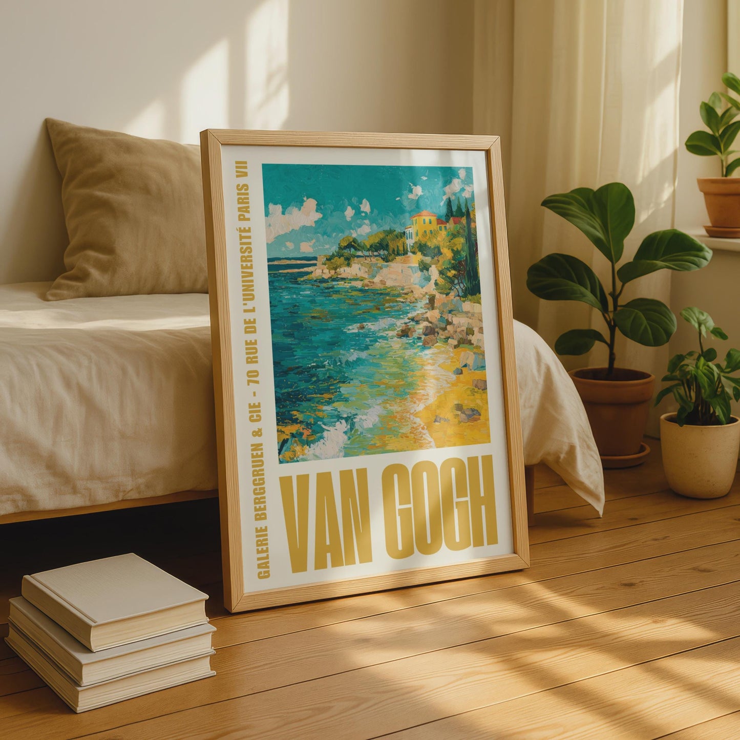 Van Gogh Exhibition Poster, Galerie Berggruen Paris, Coastal Wall Art Print