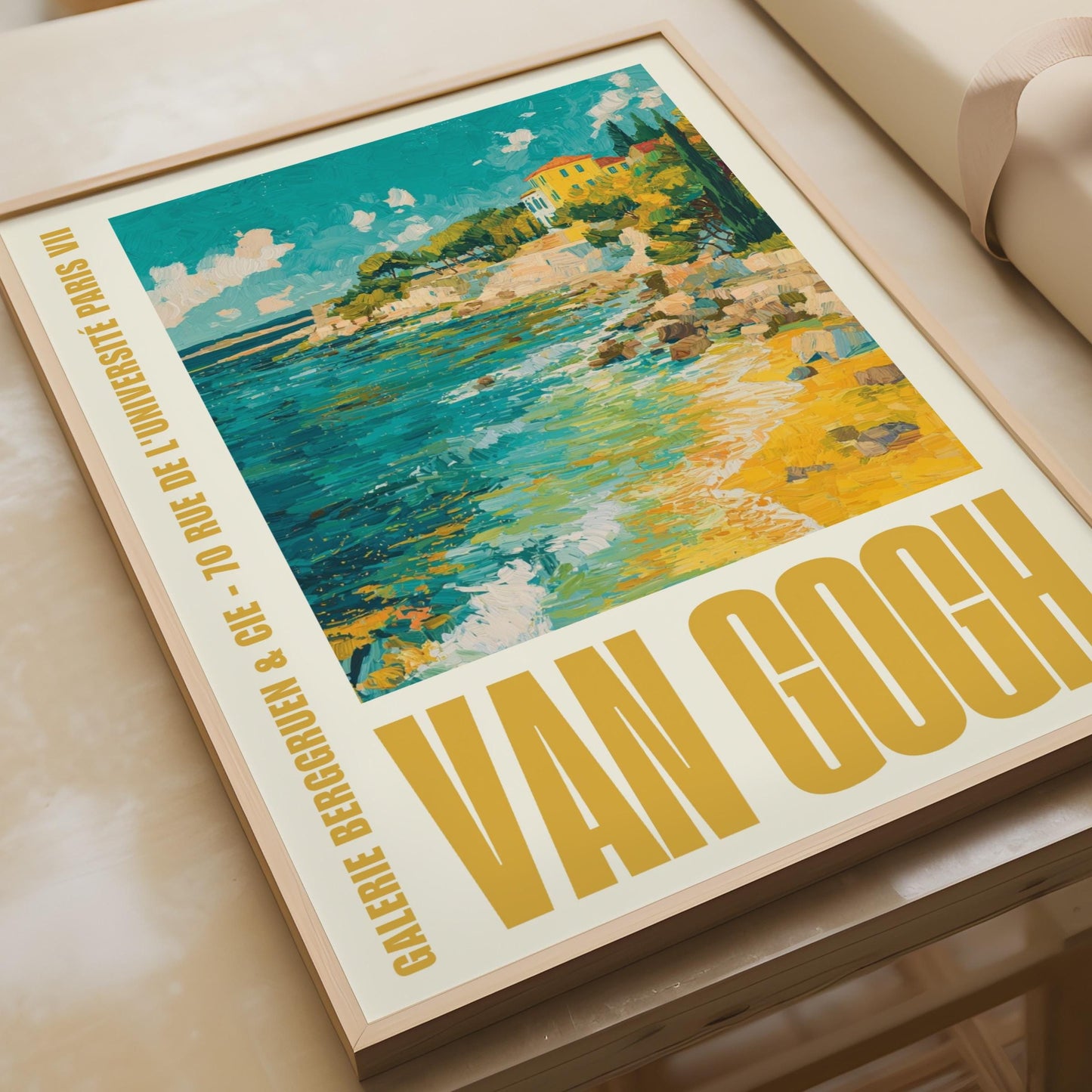Van Gogh Exhibition Poster, Galerie Berggruen Paris, Coastal Wall Art Print
