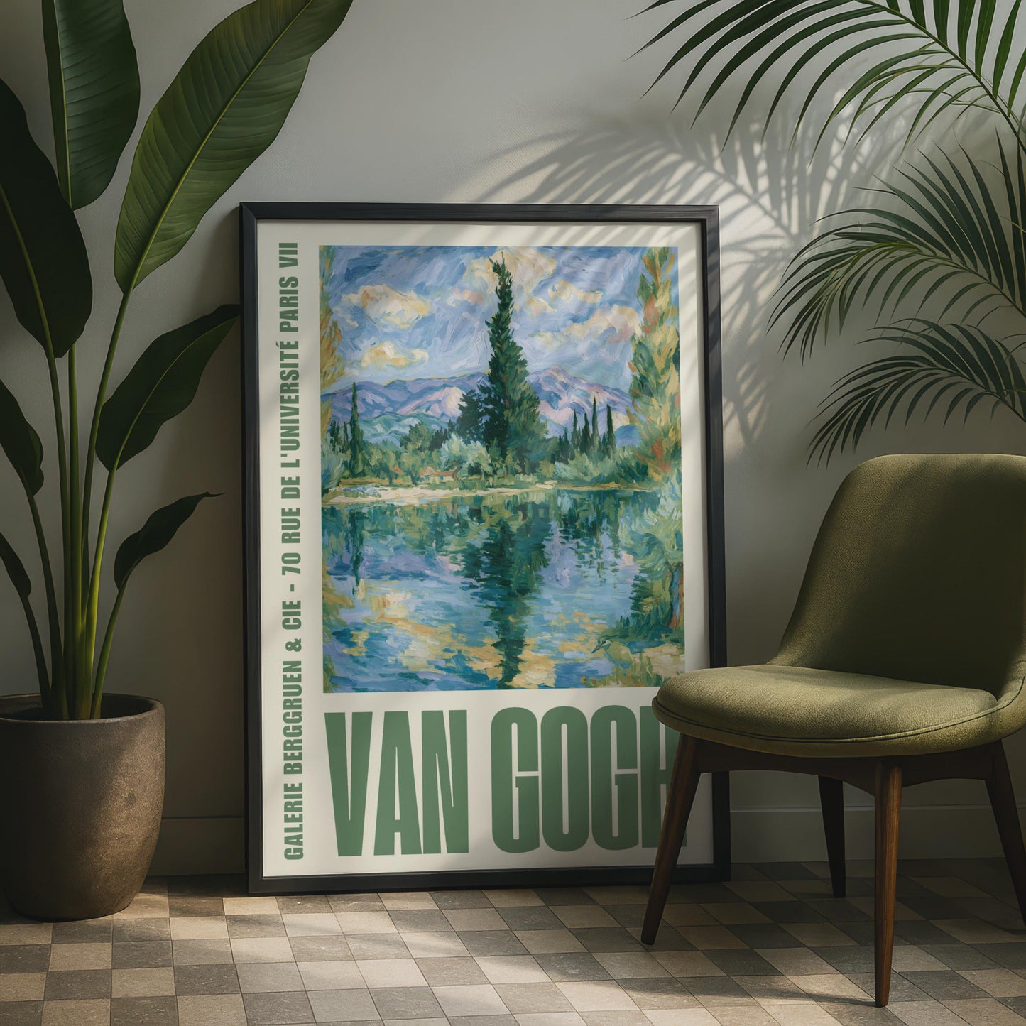 Van Gogh Exhibition Poster, Galerie Berggruen Paris, Landscape Wall Art Print