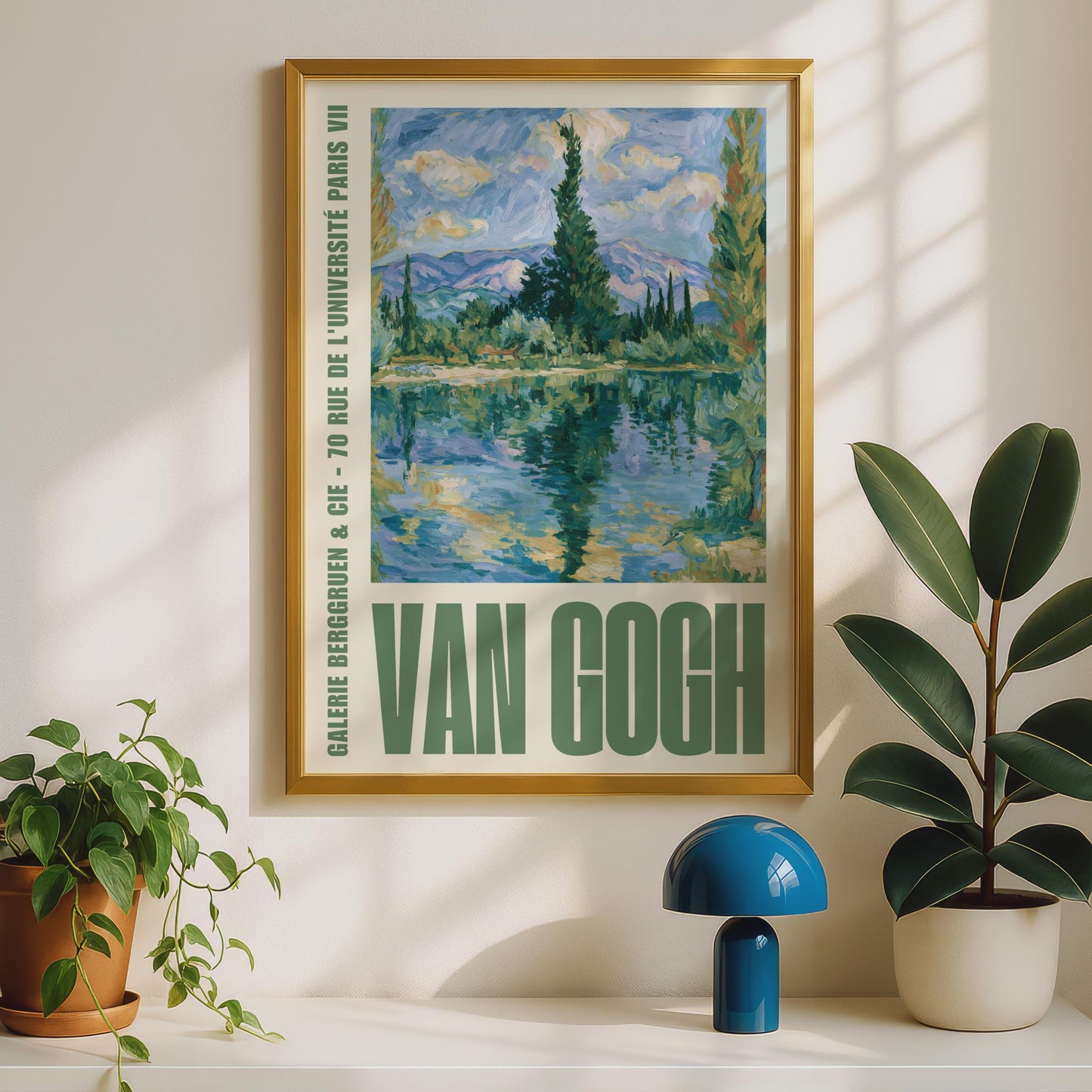 Van Gogh Exhibition Poster, Galerie Berggruen Paris, Landscape Wall Art Print
