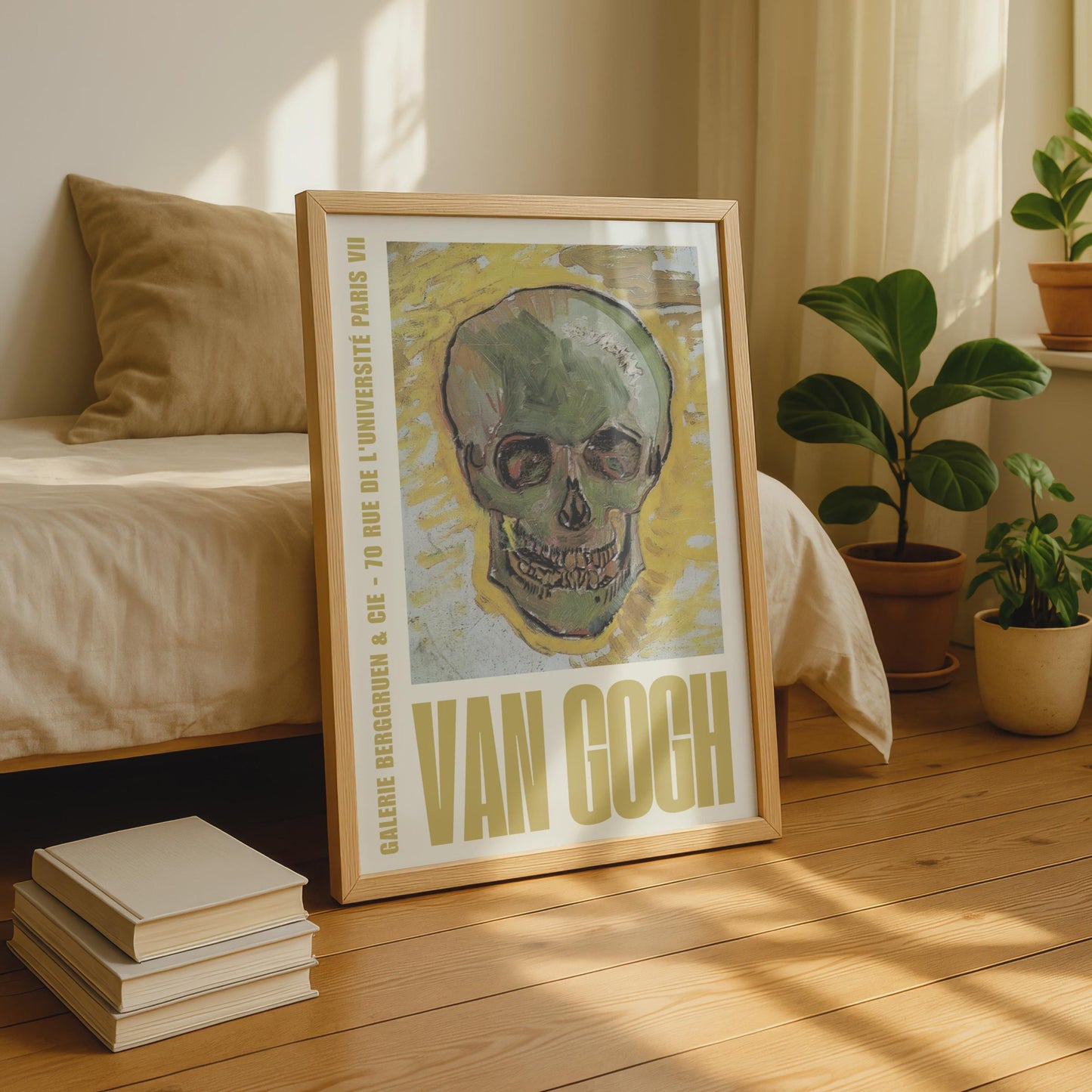 Van Gogh Skull Poster, Gallery Berggruen Paris Exhibition Print, Vintage Art