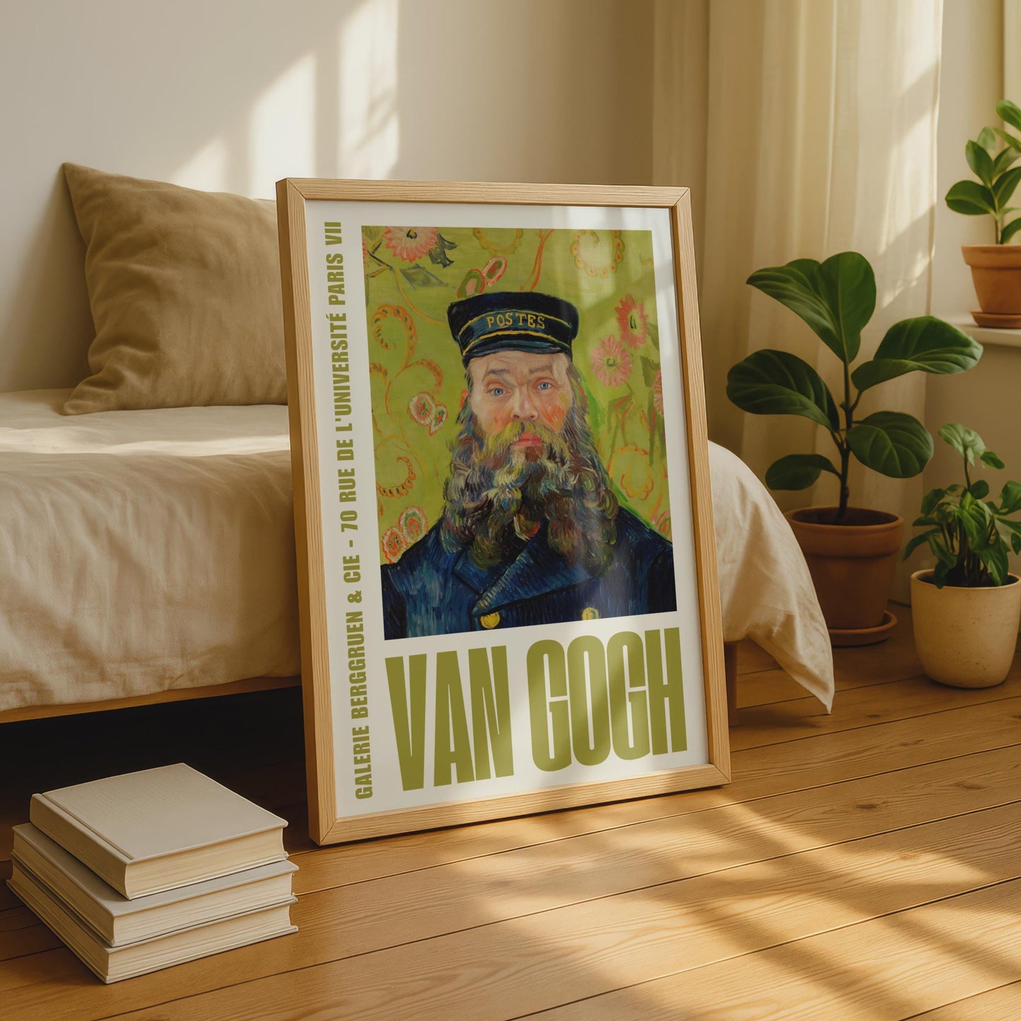 Van Gogh Postman Portrait Print, Galerie Berggruen Paris Exhibition Poster Wall Art