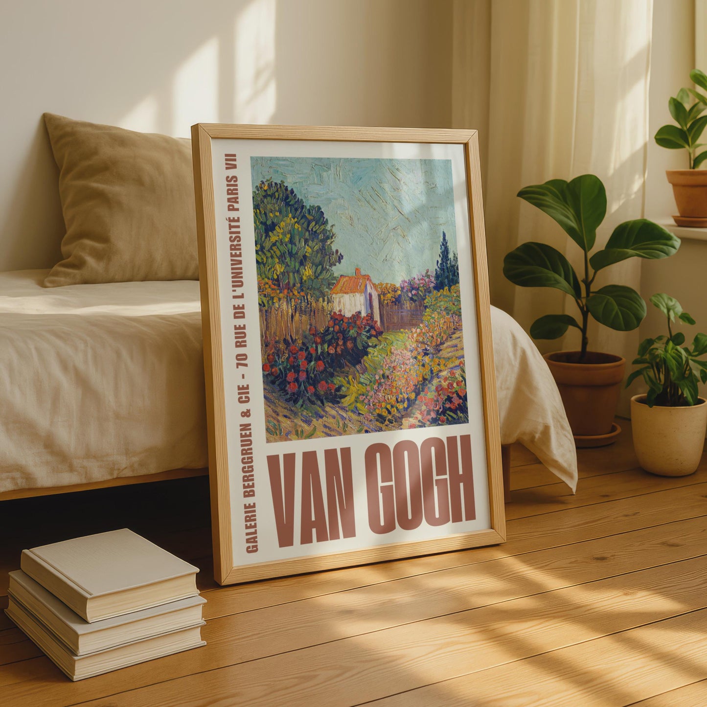 Van Gogh Garden Poster, Galerie Berggruen Paris Exhibition Print, Floral Wall Art