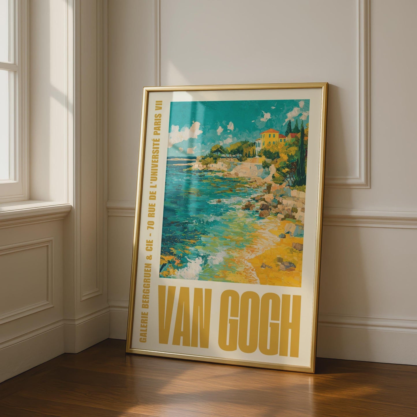 Van Gogh Exhibition Poster, Galerie Berggruen Paris, Coastal Wall Art Print
